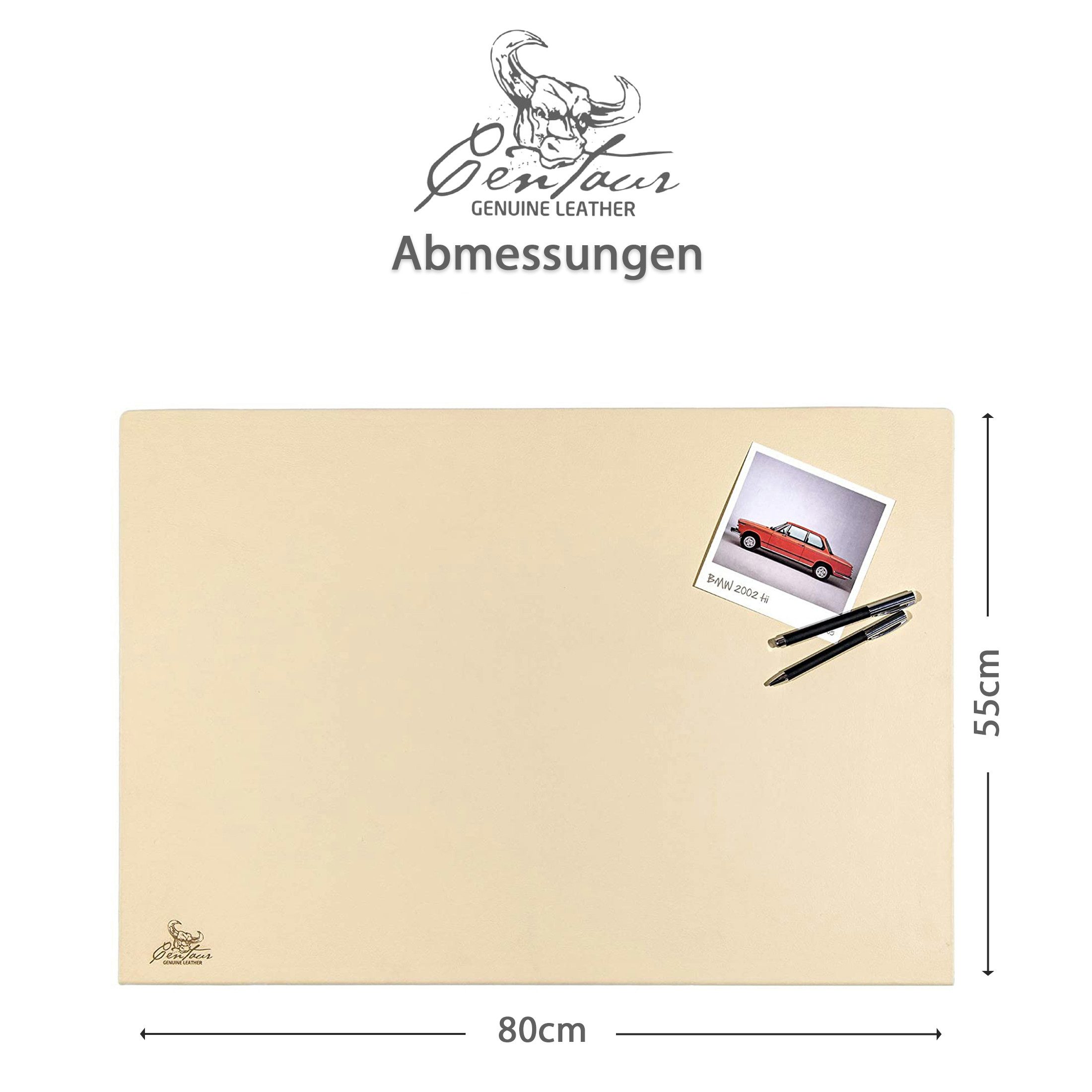 Centaur Schreibtischunterlage aus echtem Leder Schreibunterlage mit Kantenschutz, (1 tlg)