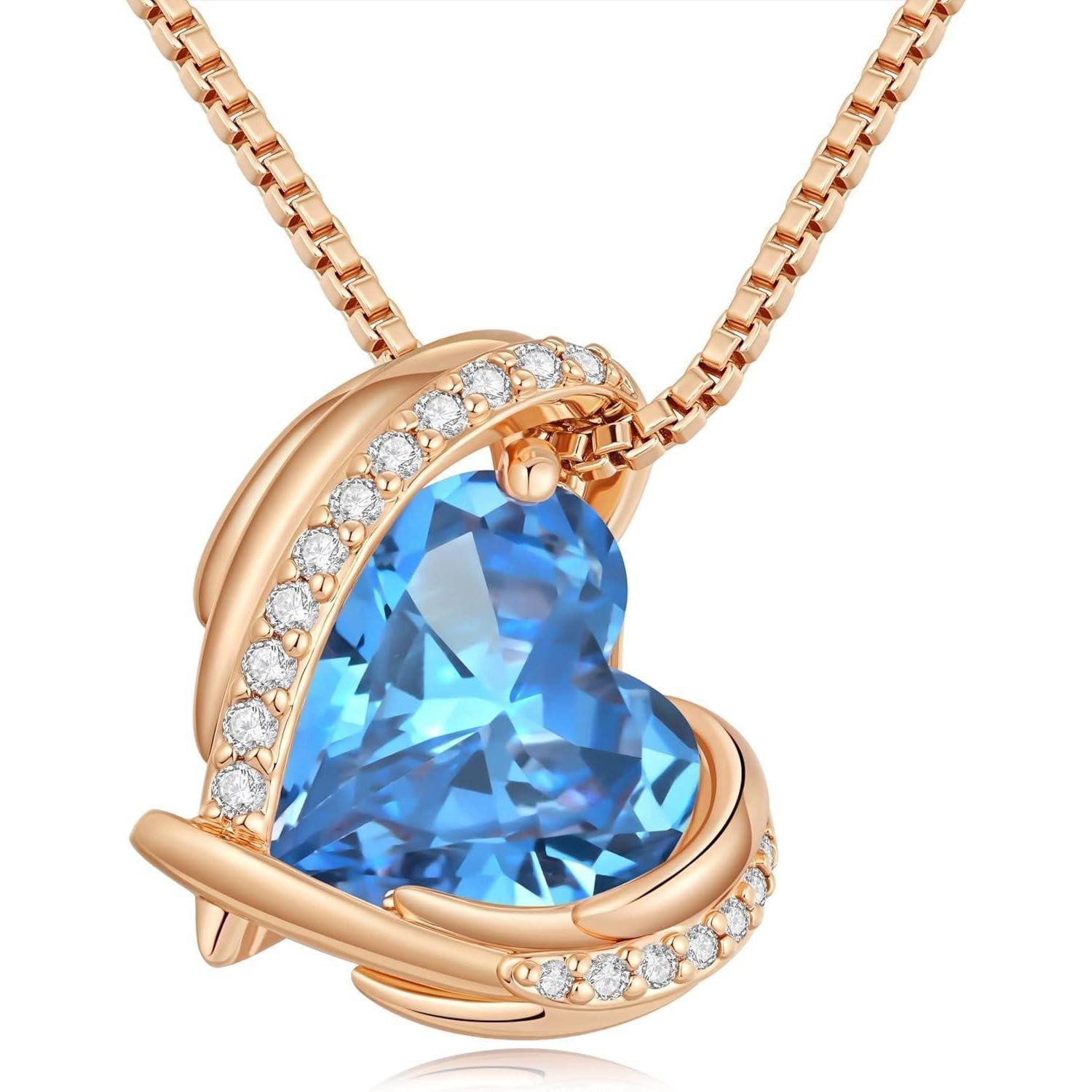 LuxusKollektion Herzkette Halskette Damen Rosegold Herz Geschenk Valentinstag Rosegold-03-Mär