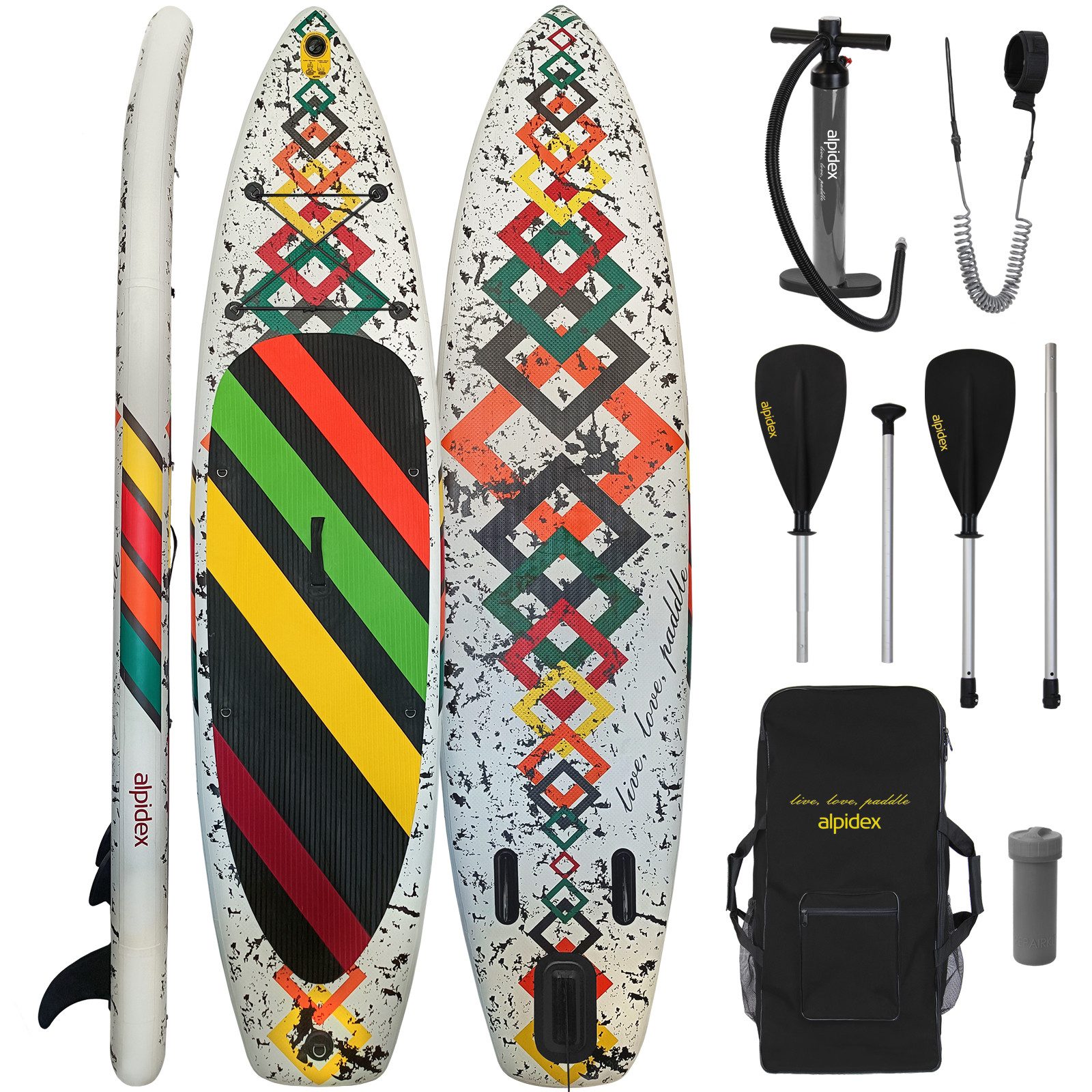 ALPIDEX SUP-Board ALPIDEX Stand Up Paddle Set SUP 320 Komplett Set belastbar bis 200 kg