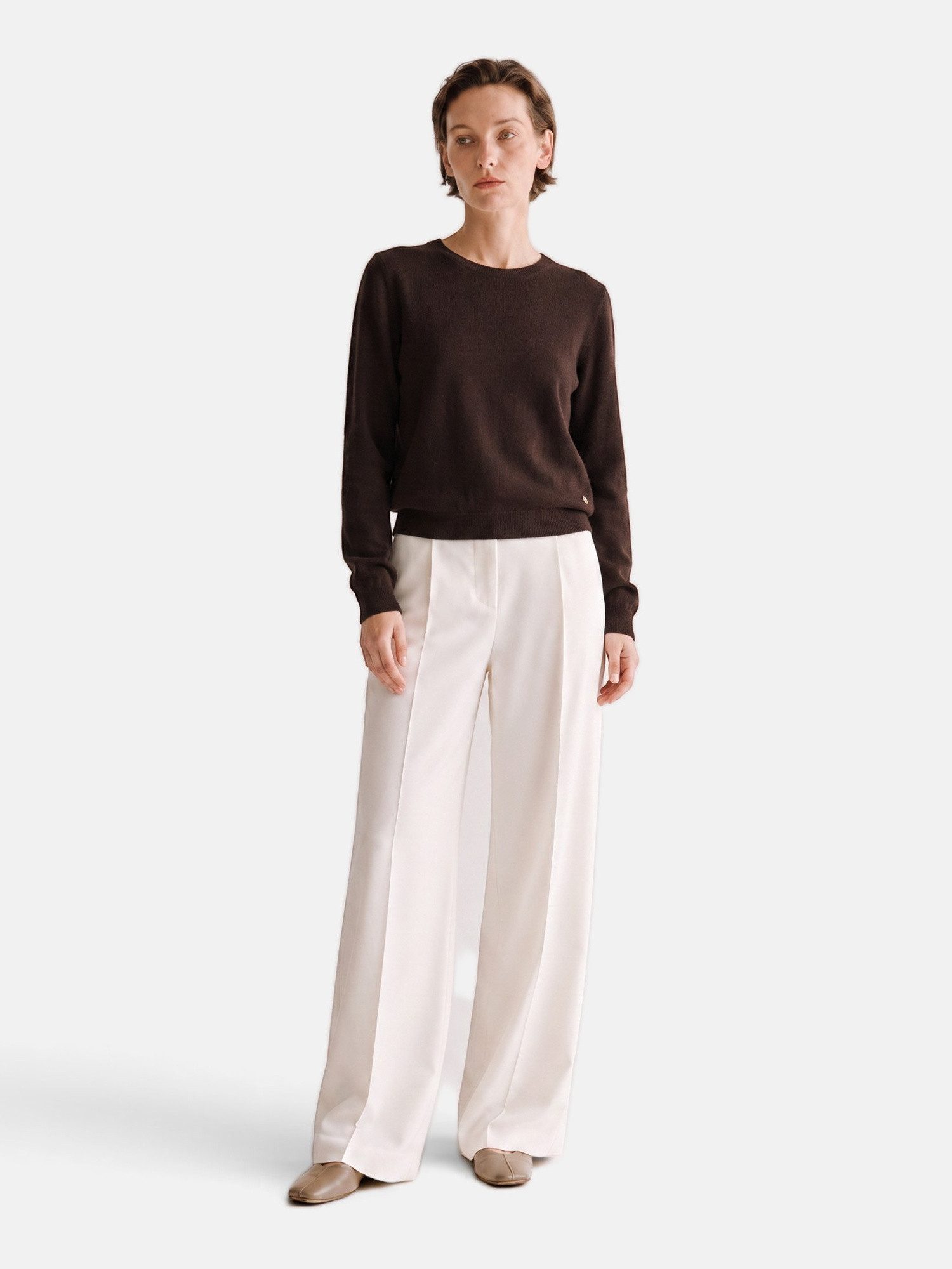 Dine ´n´ Dance Kaschmirpullover Corin aus 100 % Kaschmir, Slim Fit mit Rundhalsausschnitt