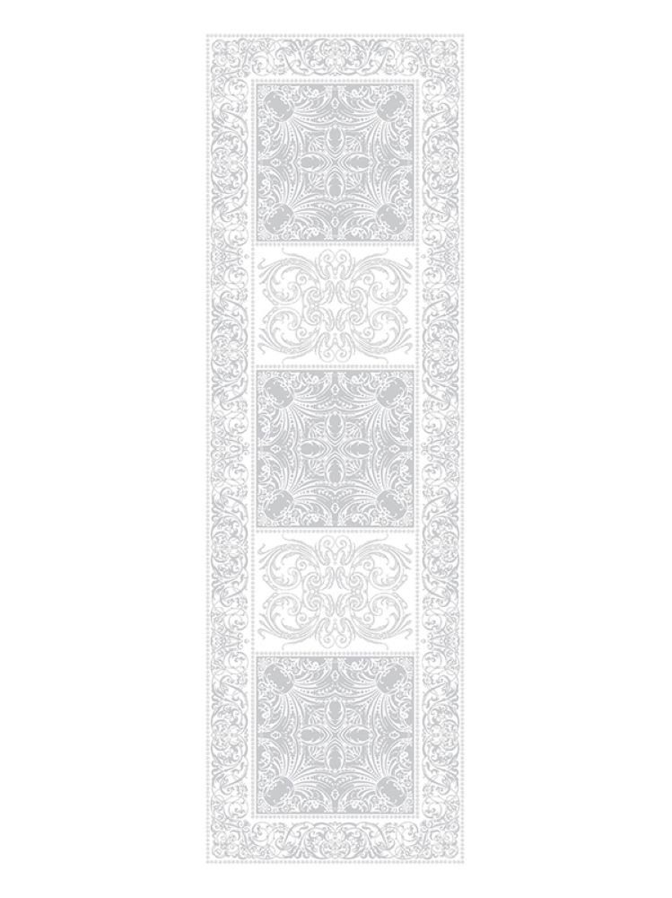 Garnier Thiebaut Tischläufer Tischläufer Alexandrine Neige 54x149 cm, jacquard-gewebt