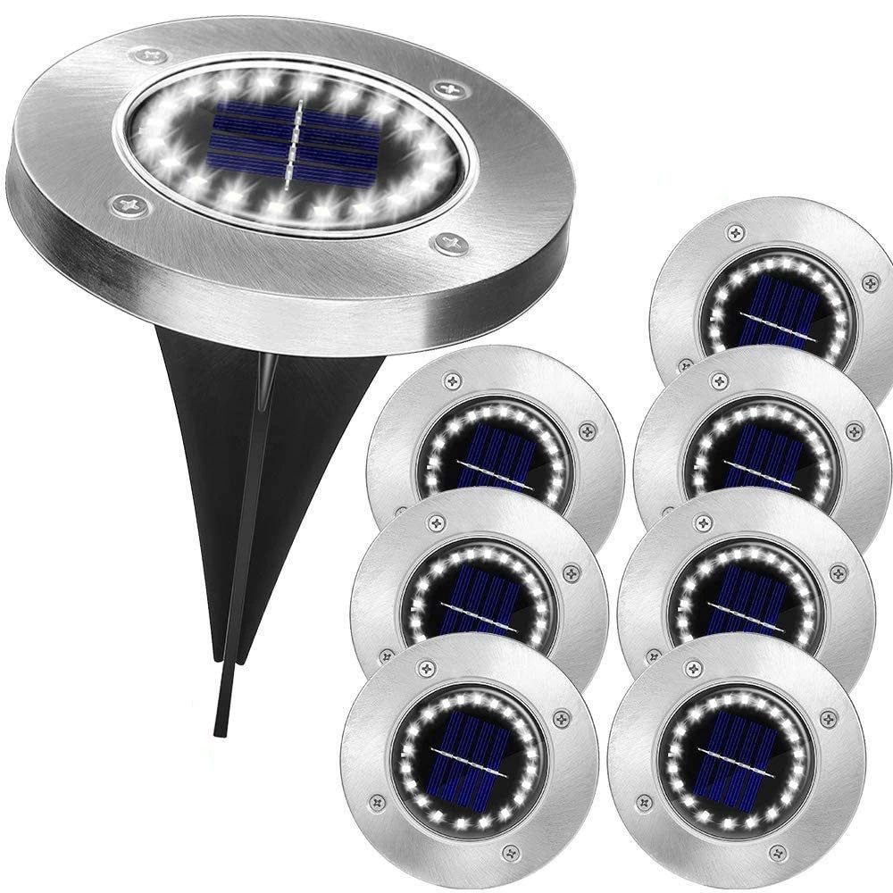 POPOLIC LED Solarleuchte Außen Garten Bodenleuchte Wegeleuchte, Lichtsensor günstig online kaufen