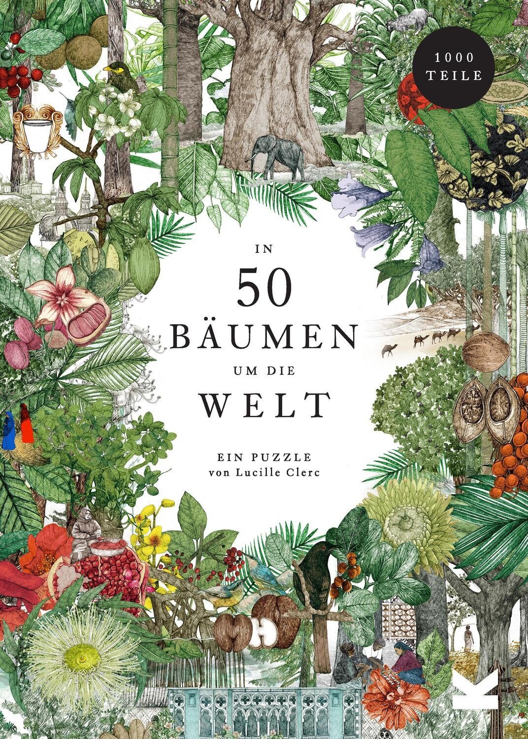 Laurence King Puzzle In 50 Bäumen um die Welt, 1000 Puzzleteile