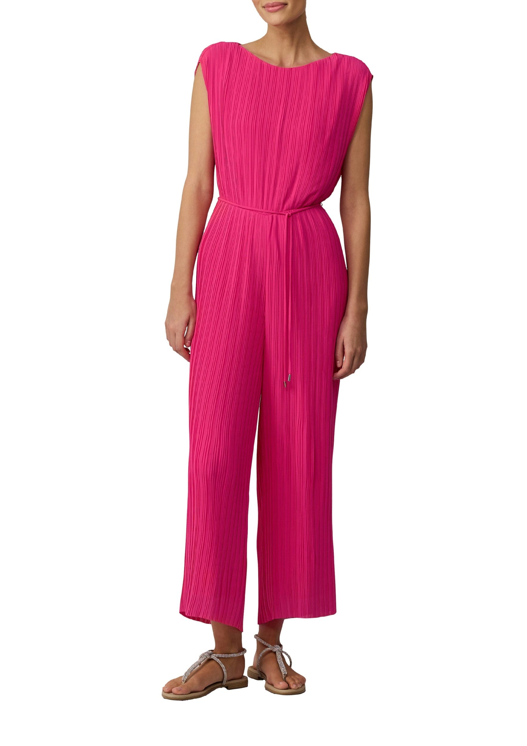 s.Oliver BLACK LABEL Jumpsuit - Eleganter Jumpsuit aus Chiffon mit Plisseef günstig online kaufen