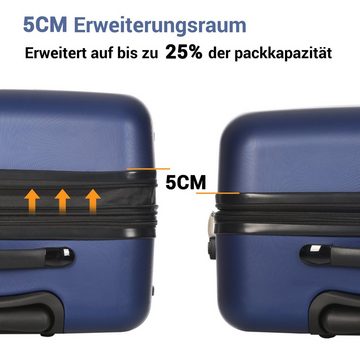 Sweiko Trolleyset, 4 Rollen, (3 tlg), Koffer mit 360°-Lenkrollen und Zahlenschloss, M/L/XL