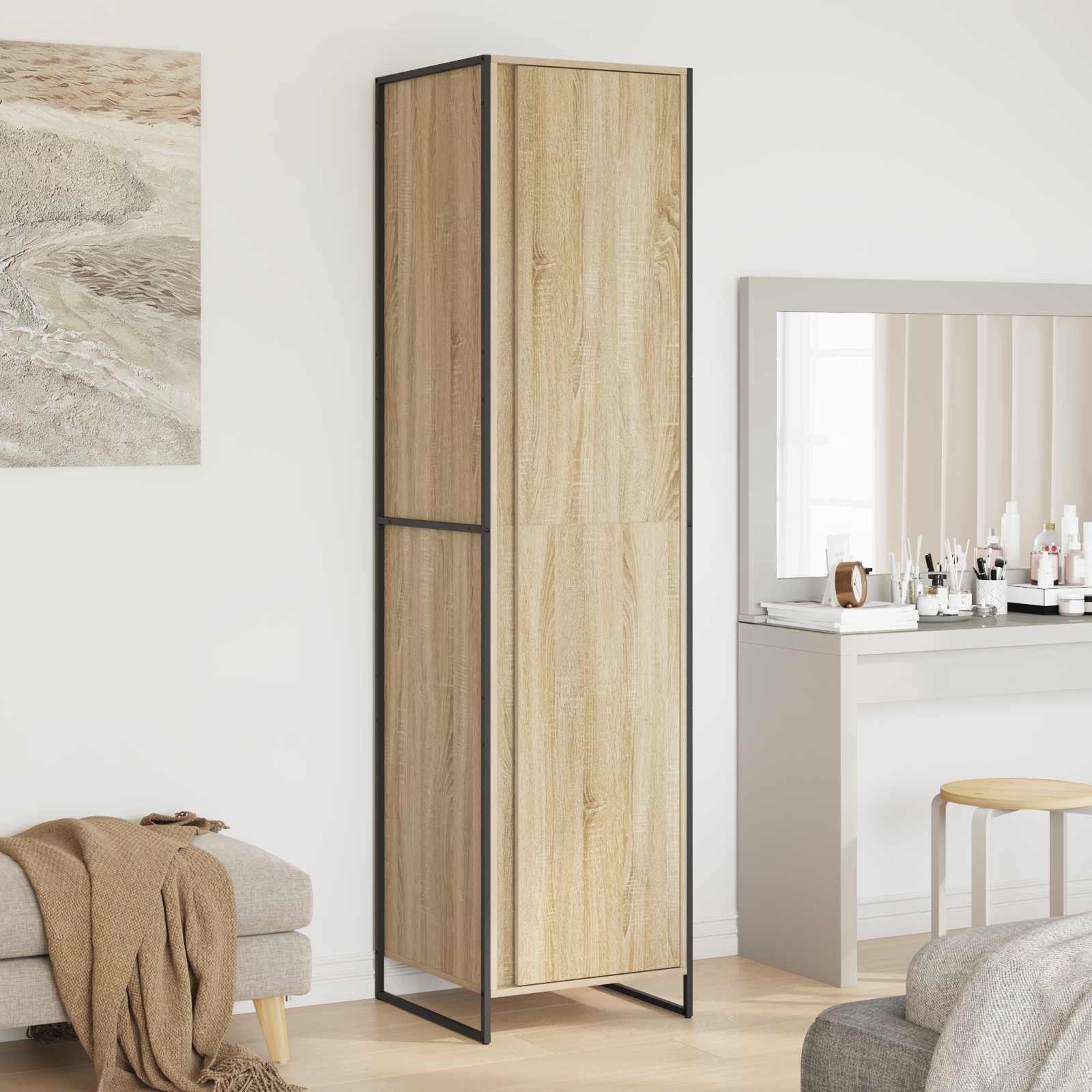 vidaXL Kleiderschrank Warderobe Sonoma 50 x 50 x 200 cm Holzwerkstoff (1-St)