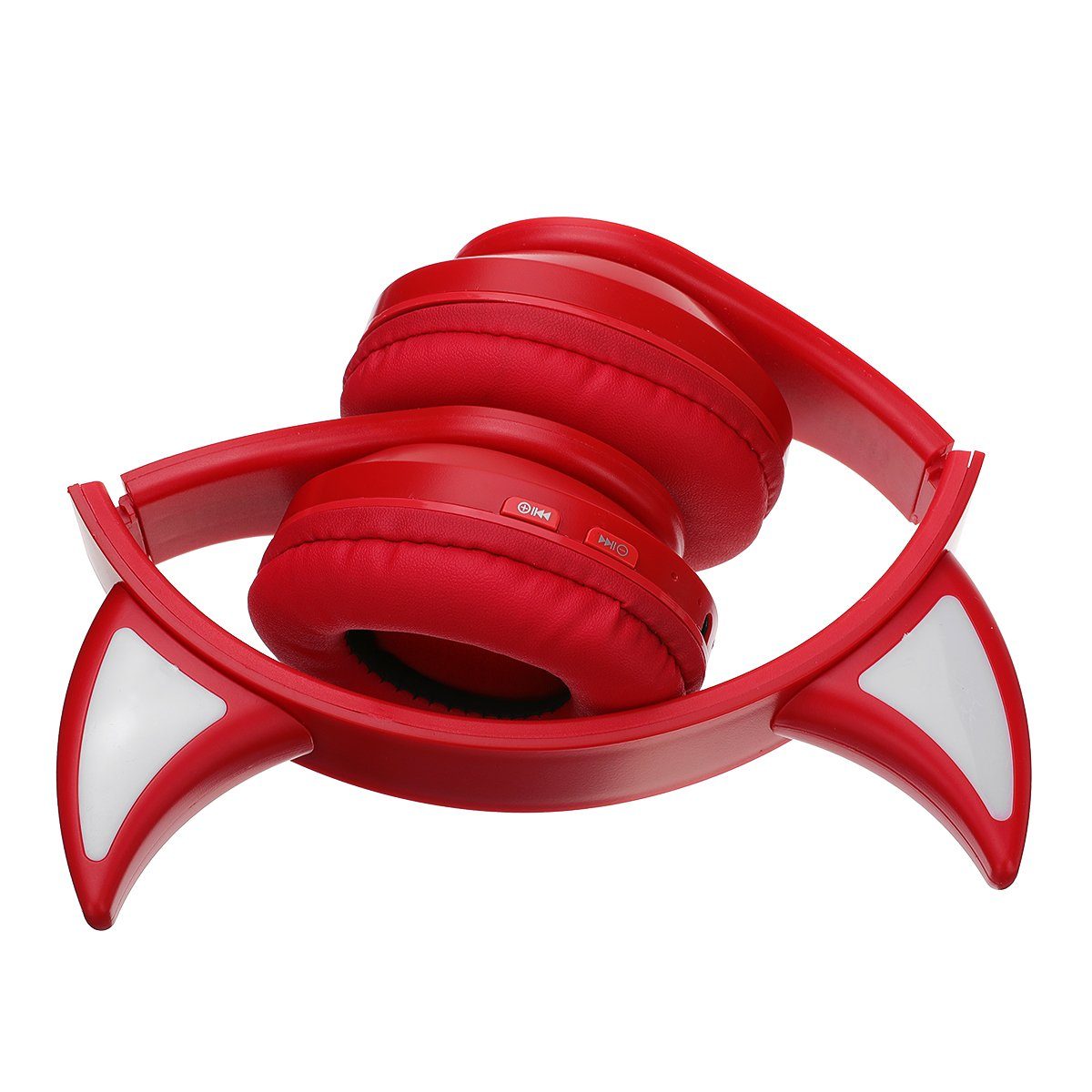 (Kabelloses Gaming-Headset, Insma On-Ear-Kopfhörer LED-Licht) Stero Kopfhörer bluetooth 5.0 Rot