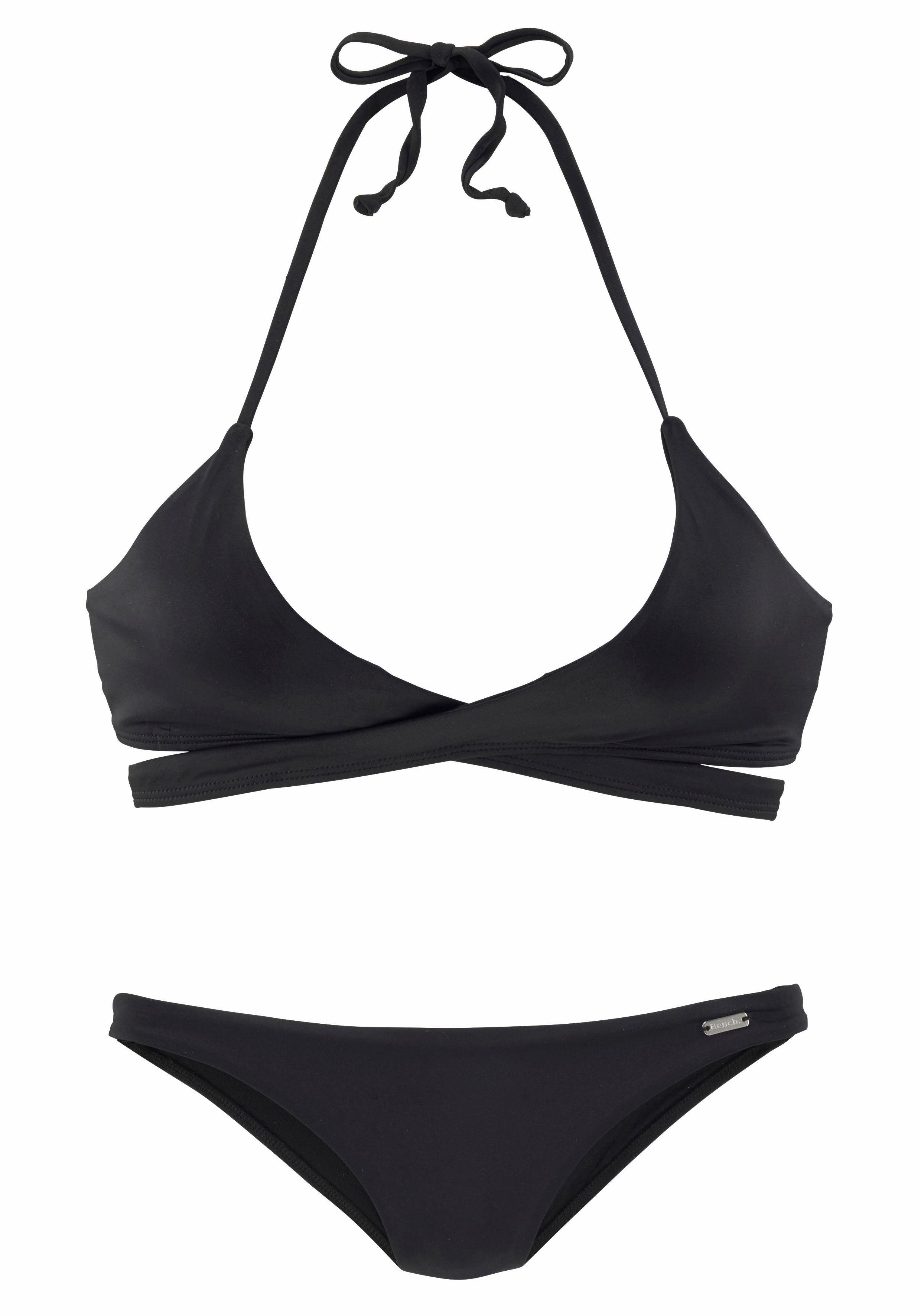 Bench. Triangel-Bikini Wickeloptik in schwarz