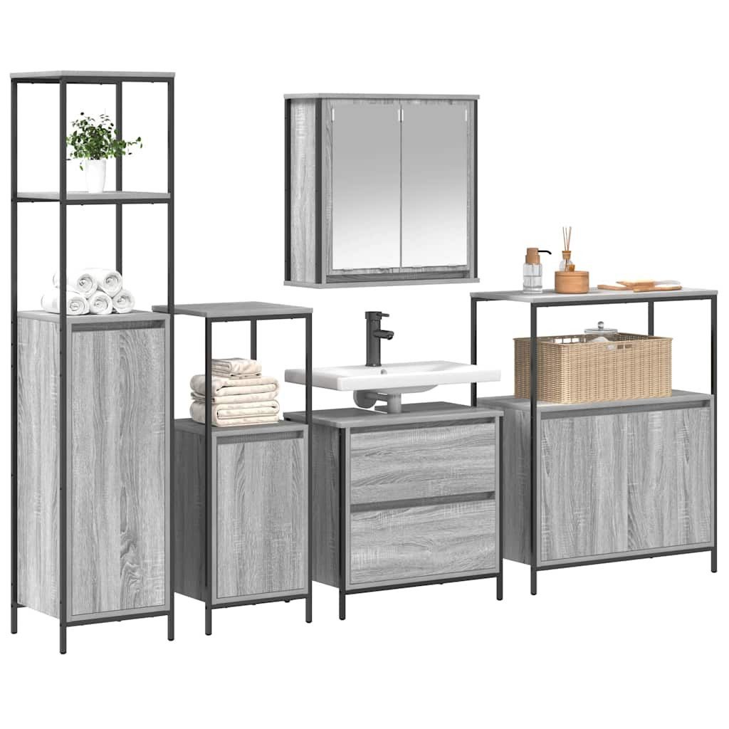 vidaXL Badezimmer-Set Badezimmermöbel Set 5 pcs günstig online kaufen