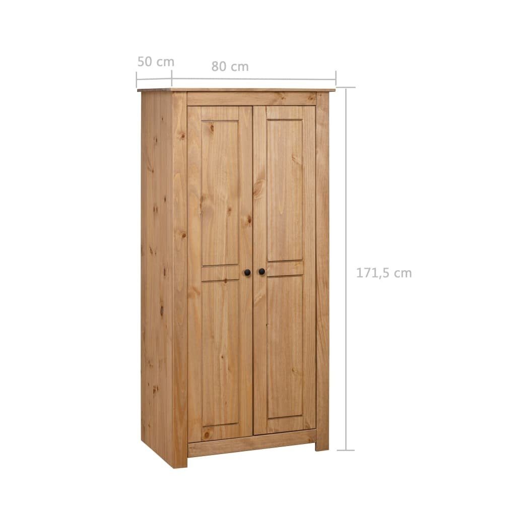 in (LxBxH: 50x80x171,5 Kiefernholz Natürliche Holzfarbe cm) aus 298754 möbelando Massives Kleiderschrank