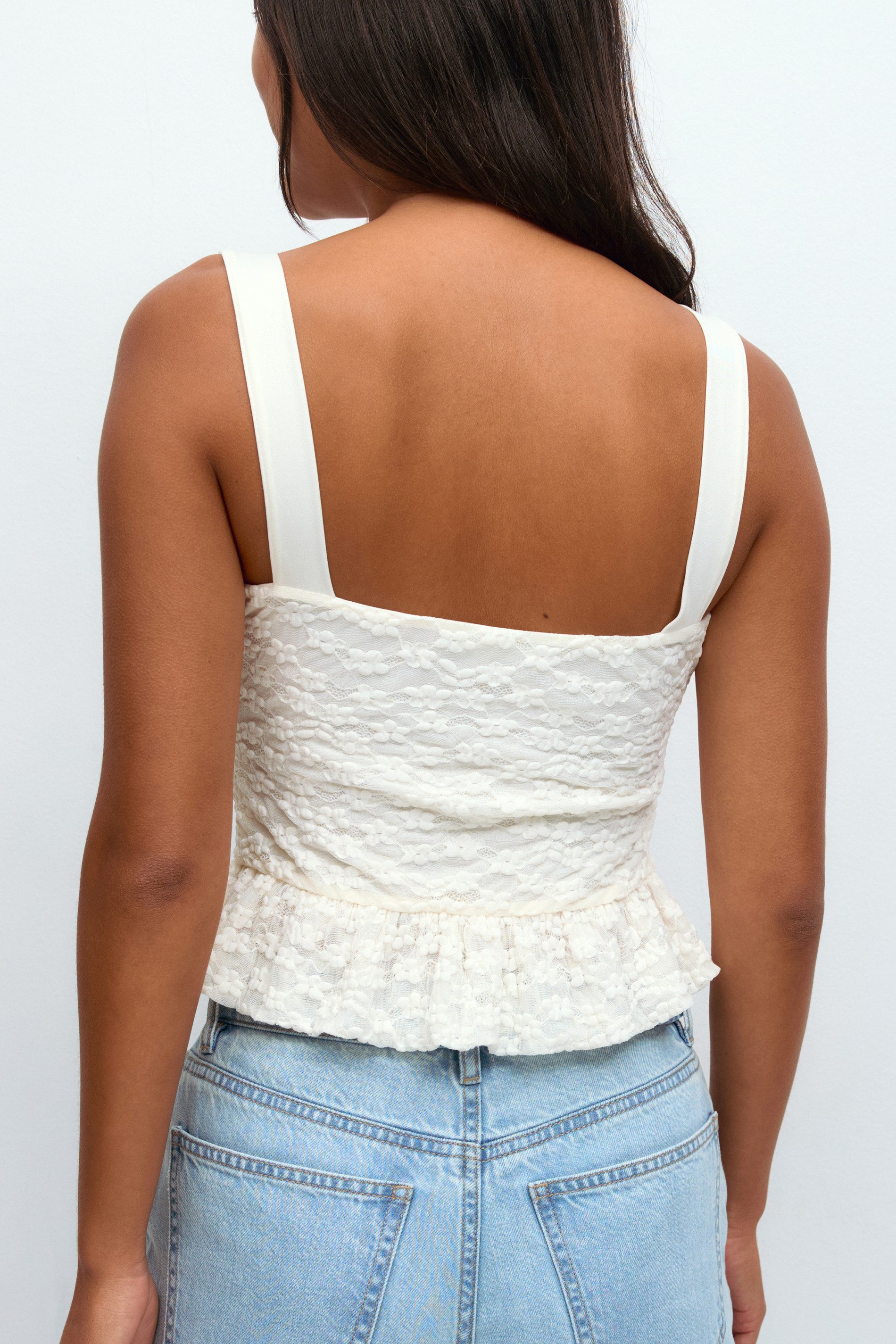 Gina Tricot Spitzentop Lace singlet - Spitzentop - Damen Top – Bild 3 von 5