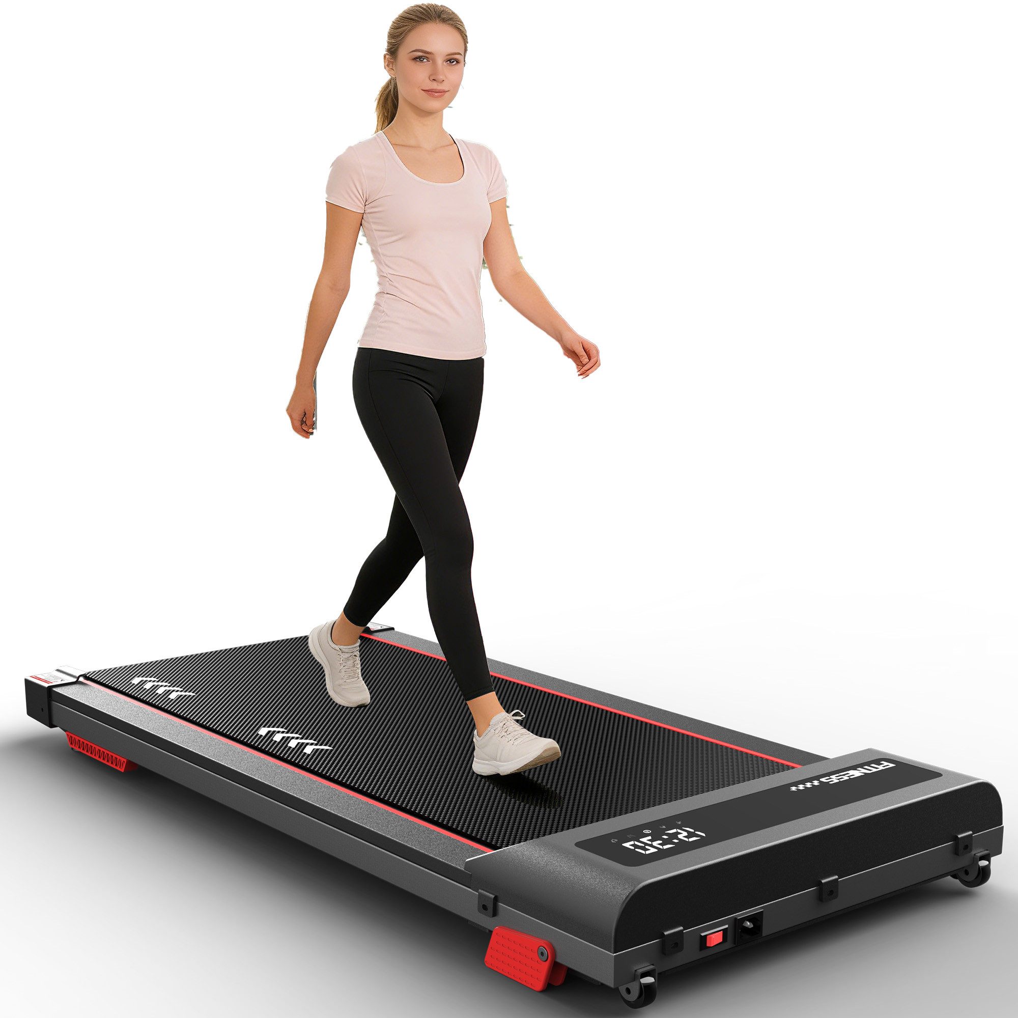 Laufband Walking Pad 1-6 km/h, 2,25PS, 4% Neigung, bis 100 kg