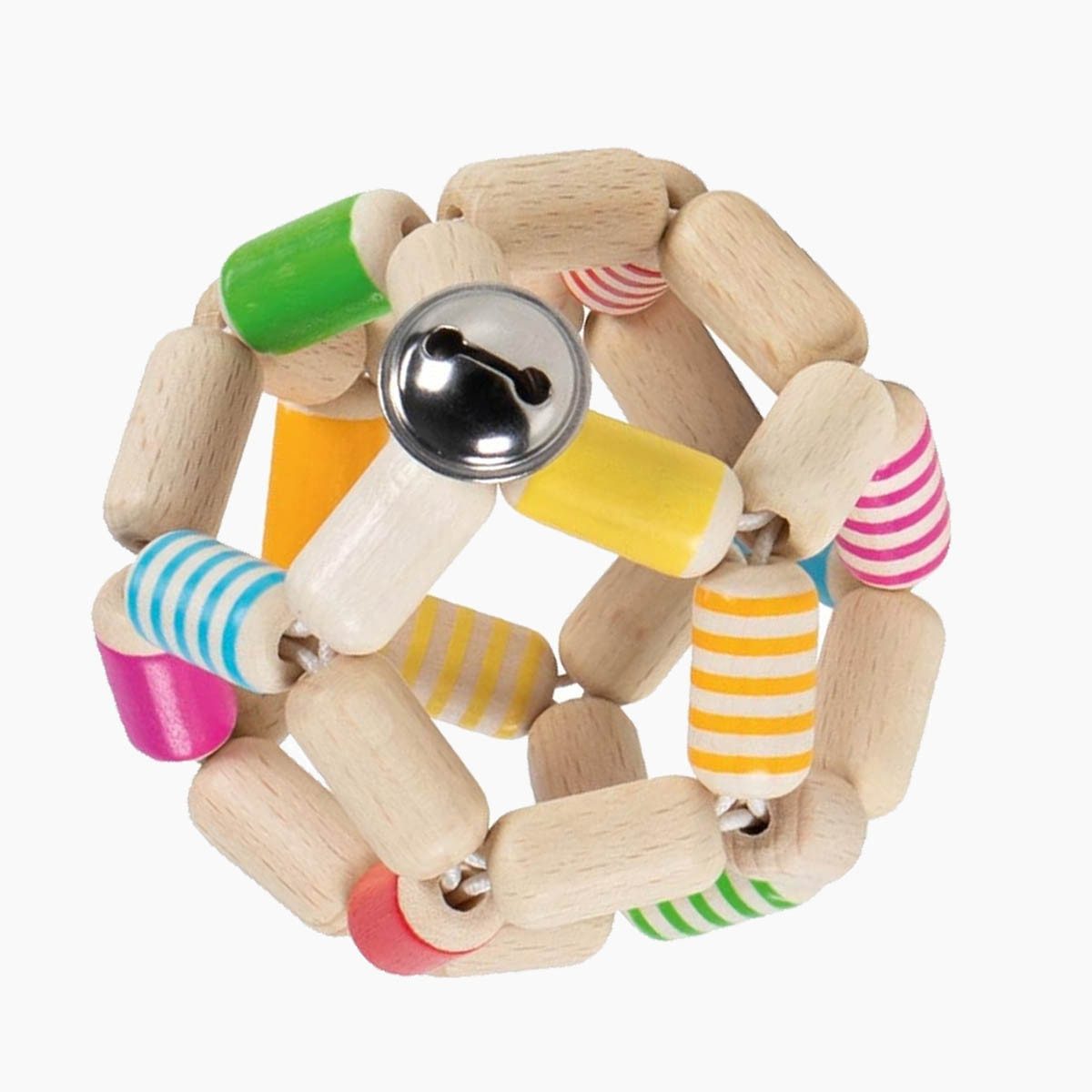 goki Greifling Greifling Elastik Ball gestreift (packung, 1-tlg., set), mit einer traditionell eher femininen Farbgebung.