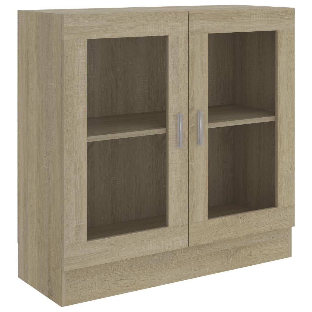 furnicato Vitrine Vitrinenschrank Sonoma-Eiche 82,5x30,5x80 cm Holzwerkstof günstig online kaufen