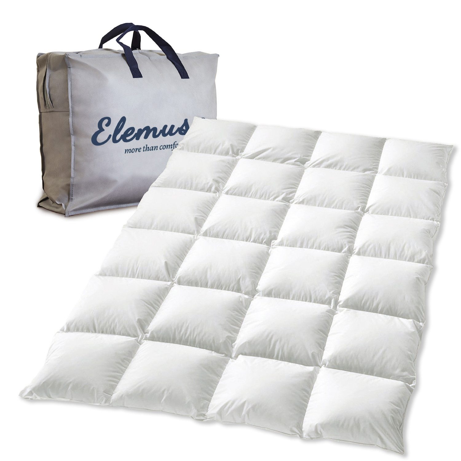 Elemuse Federbettdecke Daunendecke Bettdecke Nature 135x200cm, 155x220cm, 2 günstig online kaufen