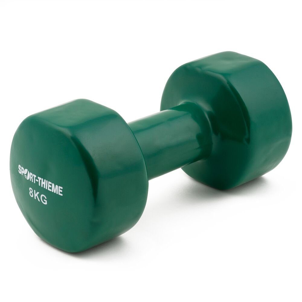 Sport-Thieme Kurzhantel individuelles Krafttraining Fausthantel Grün, für 8 12 kg Vinyl, Gewichtsstufen