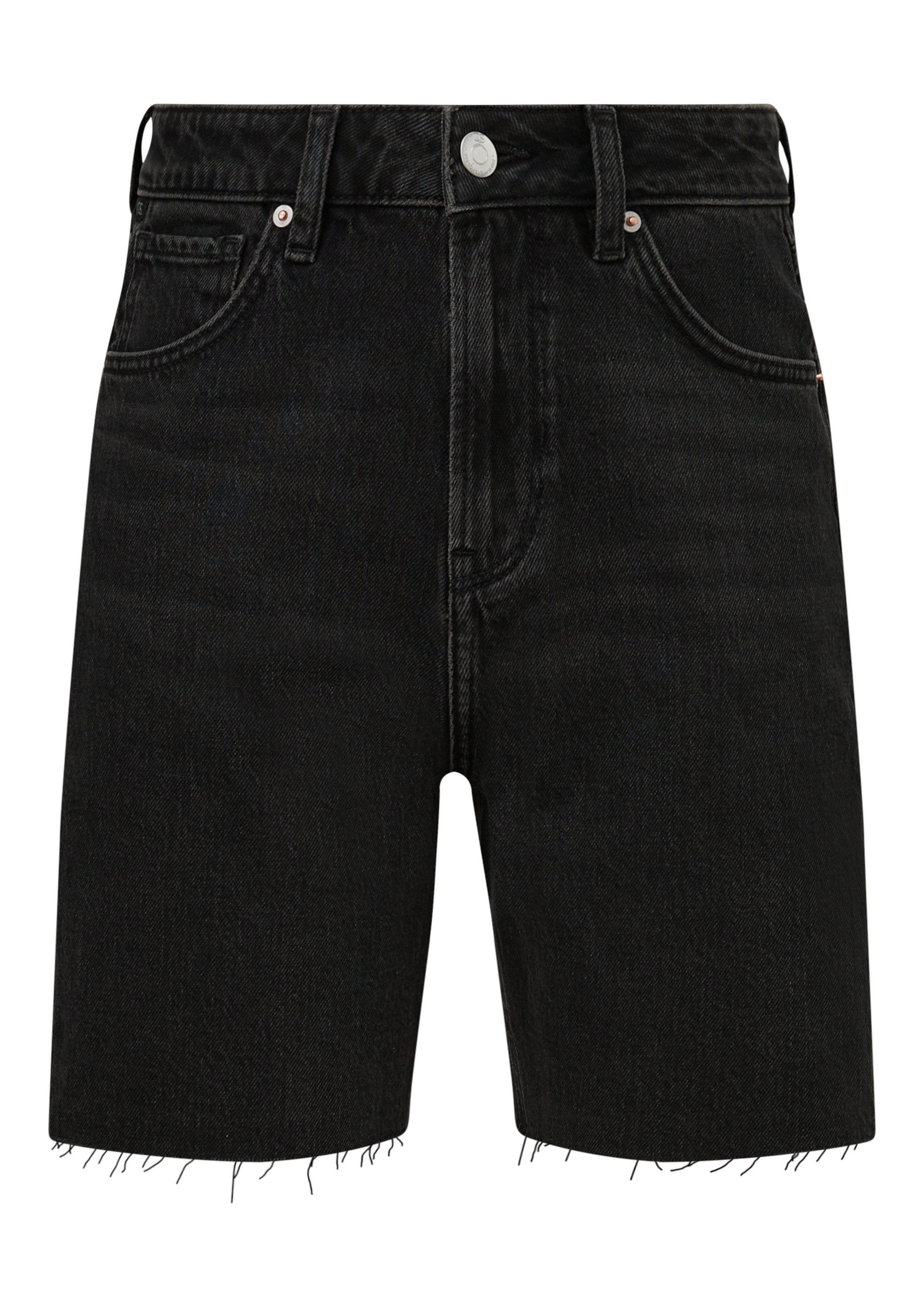QS Jeansshorts Jeans-Hose MOM Bermuda-Jeans Mom / Relaxed Fit / High Rise