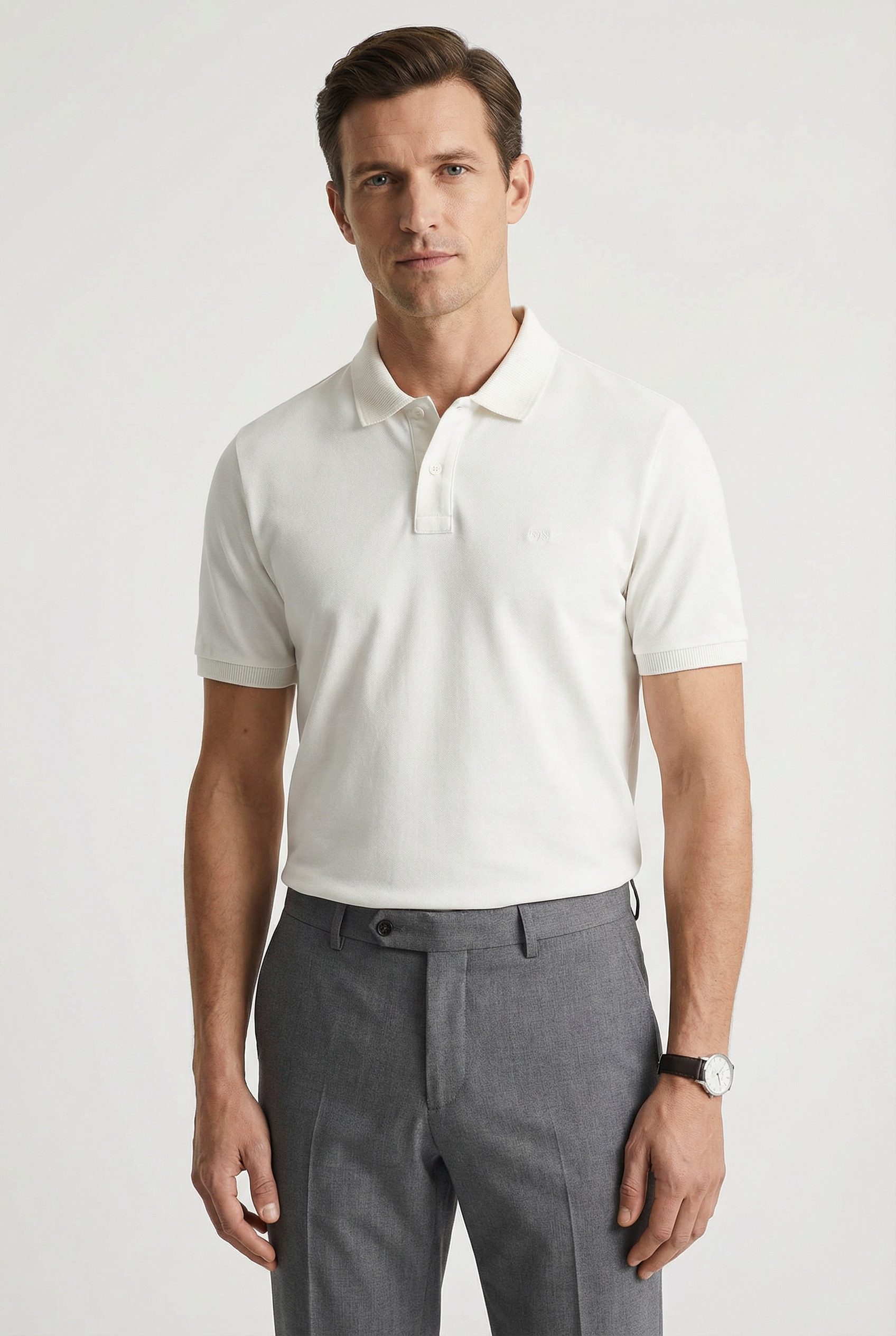 FYNCH-HATTON Poloshirt regular fit Passform, 2-Knopf-Kragen, aus reiner Baumwolle