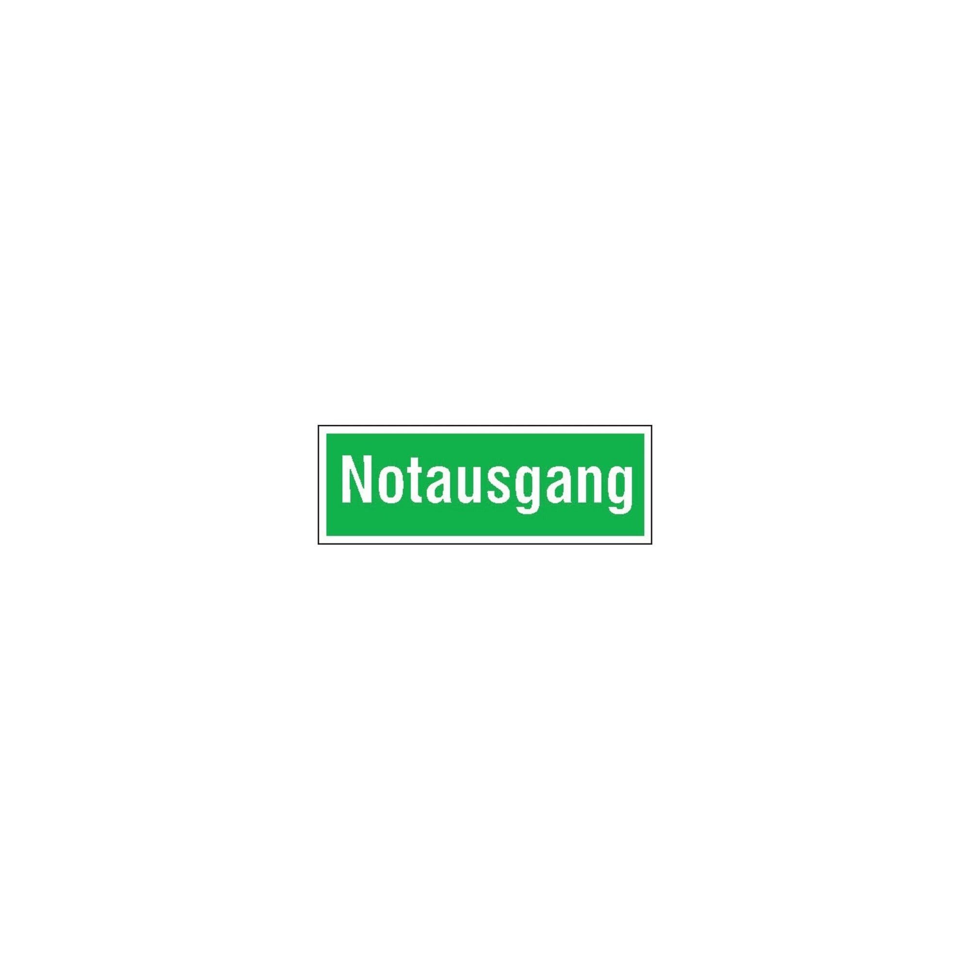 wolk Aufkleber SafetyMarking Fluchtwegschild Alu B300xH105 mm Notausgang langnachleuc
