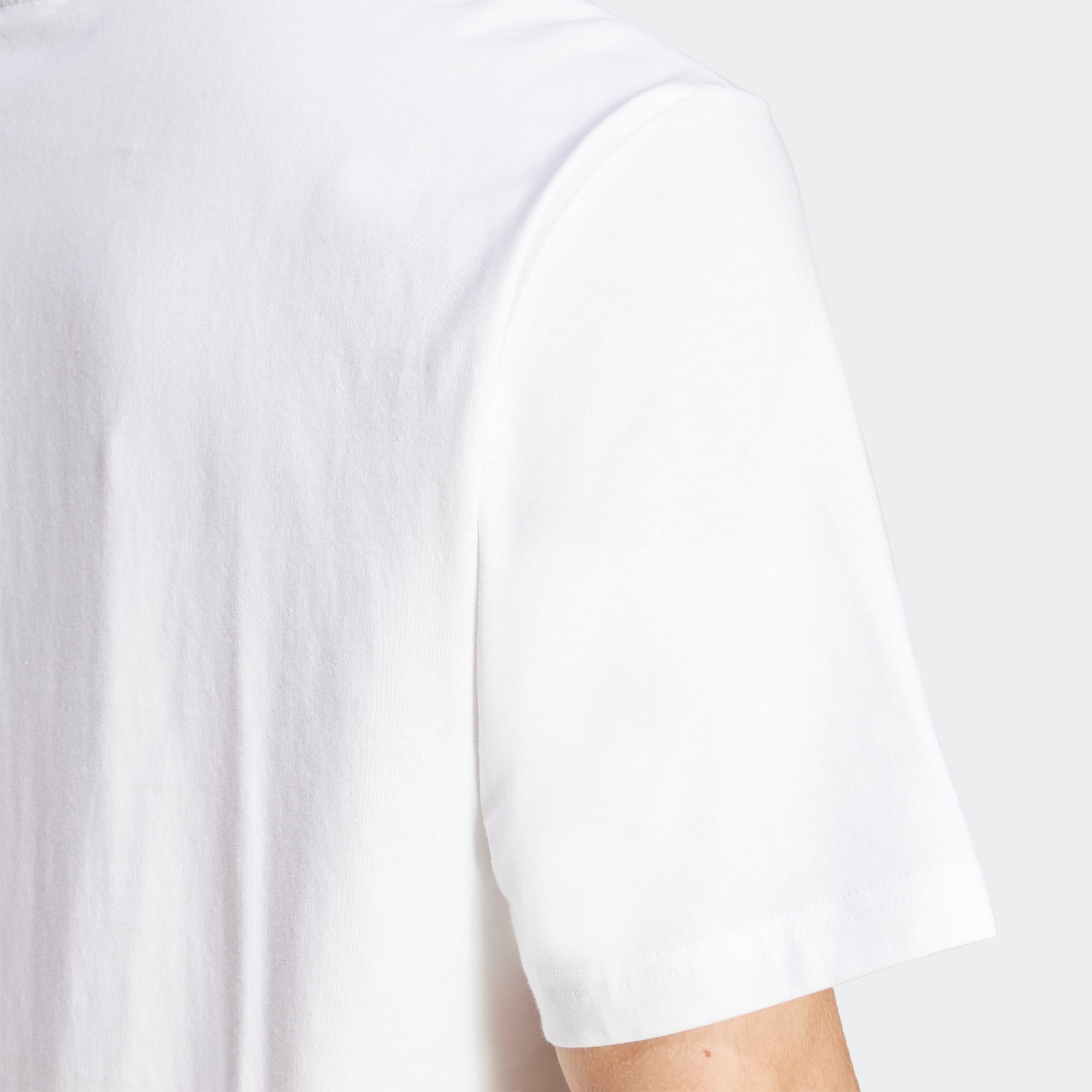 adidas Sportswear T-Shirt ESSENTIALS LINEAR SINGLE JERSEY überschnittene Schultern, Kurzarmdesign, aus Baumwolljersey – Bild 5 von 5