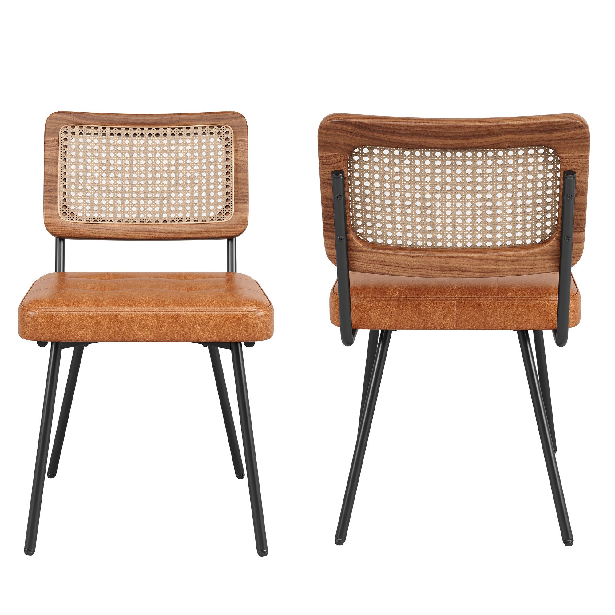 MODFU Esszimmerstuhl Retro-Stuhl,Rattan-Loungesessel (Esszimmerstuhl Set au günstig online kaufen