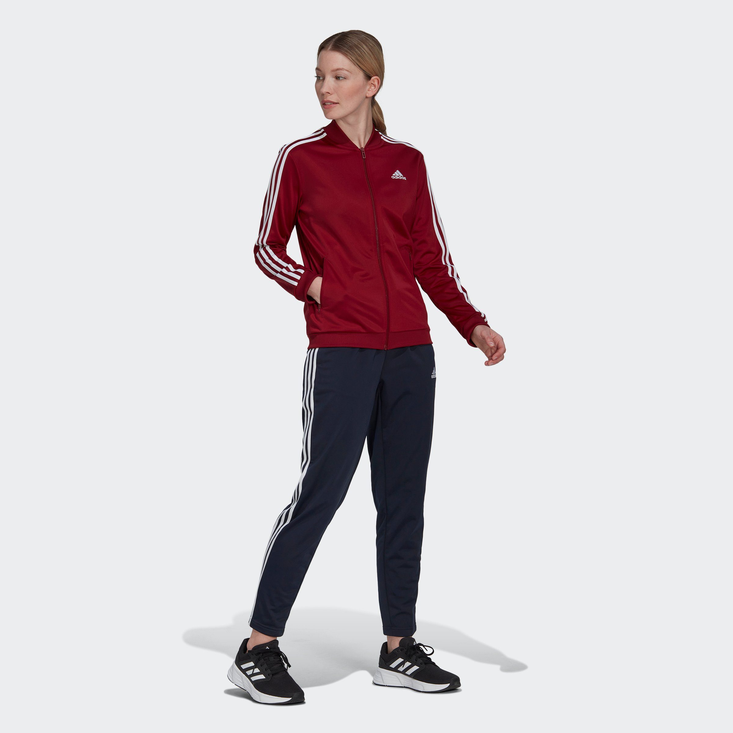 LEGINK/CBURGU ESSENTIALS Trainingsanzug Sportswear adidas 3-STREIFEN (2-tlg)