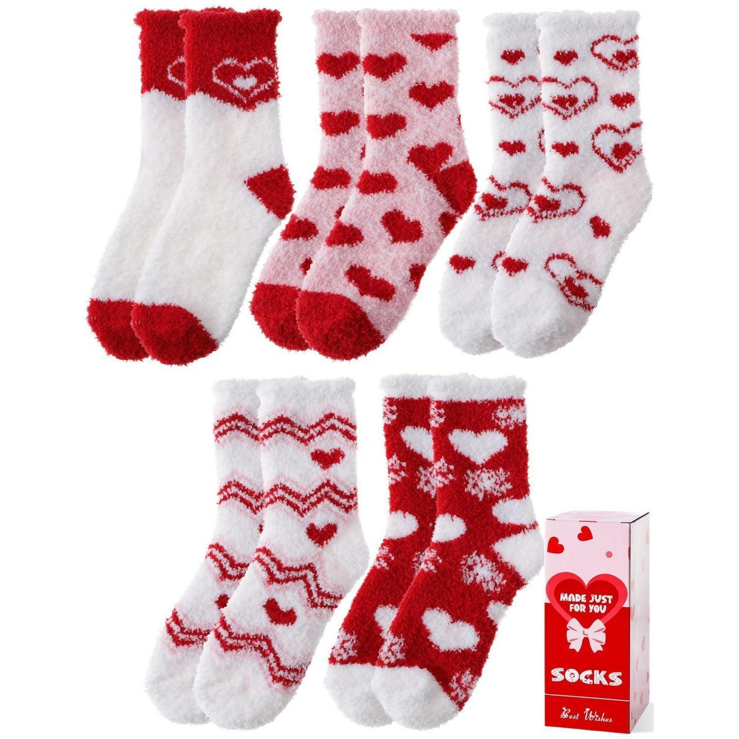LuxusKollektion Kuschelsocken Kuschelsocken Damen Winter Flauschig Herz