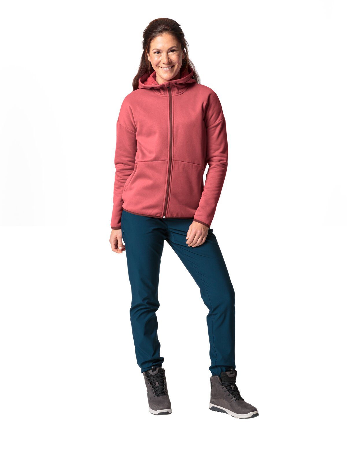 kompensiert Women's (1-St) brick VAUDE Fleece Jacket Klimaneutral Mineo Outdoorjacke