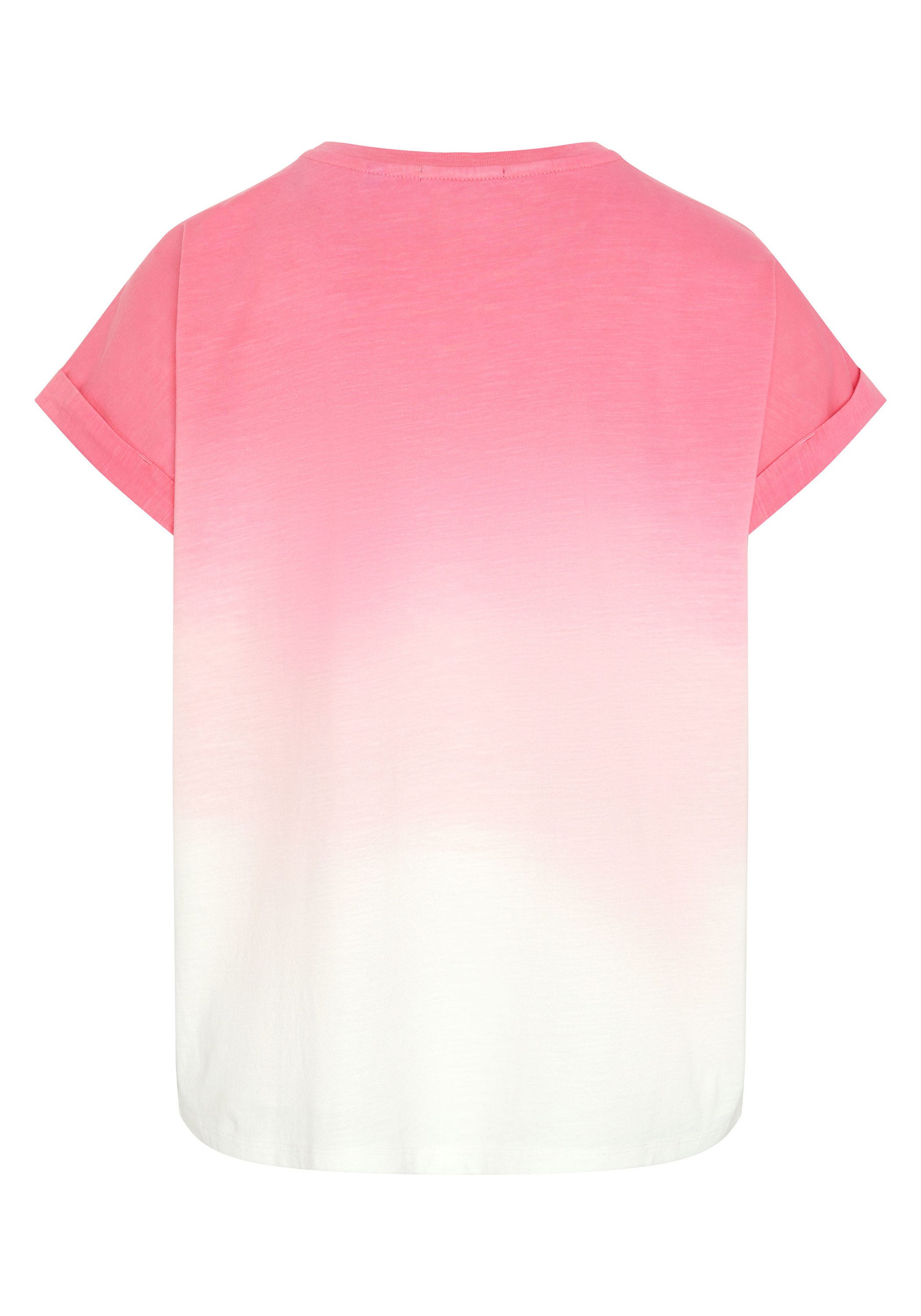 Chiemsee Print-Shirt T-Shirt im Dip-Dye-Look mit Stickerei 1 günstig online kaufen