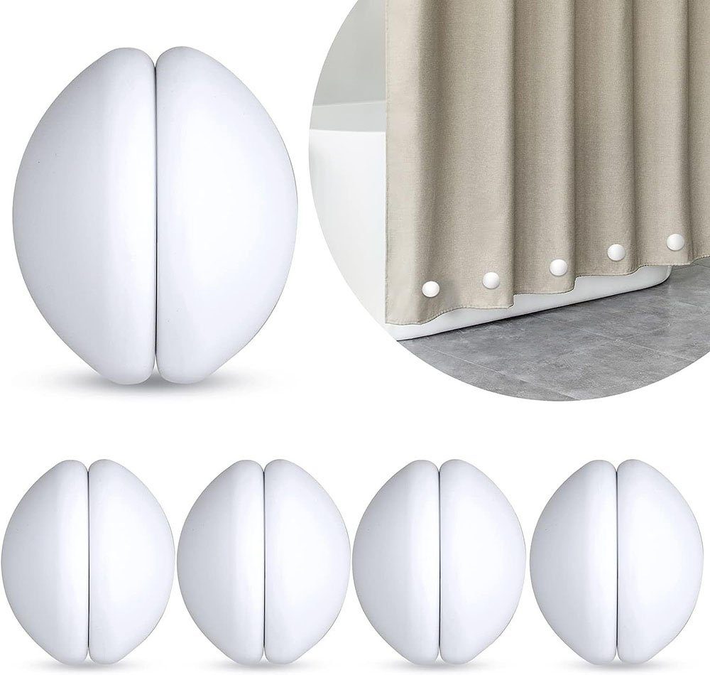 Duschvorhangklammer 4-teilige Duschvorhang-Clips selbstklebende  Halteklammern, DRSEON, (4-St)