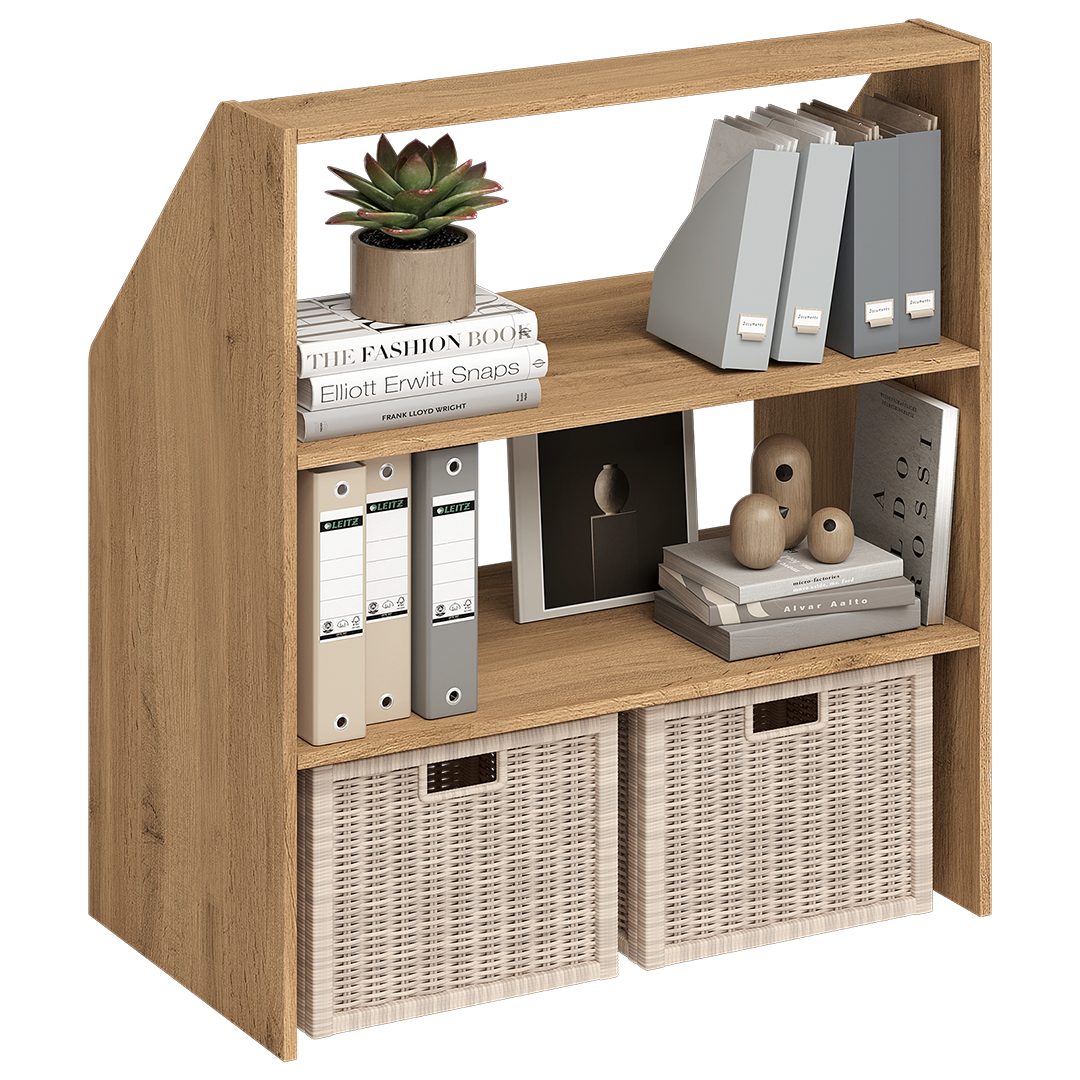 Bellamio Regal Aland Dachschrägenregal 45 Grad-Winkel, Eiche, 90 cm breit, günstig online kaufen