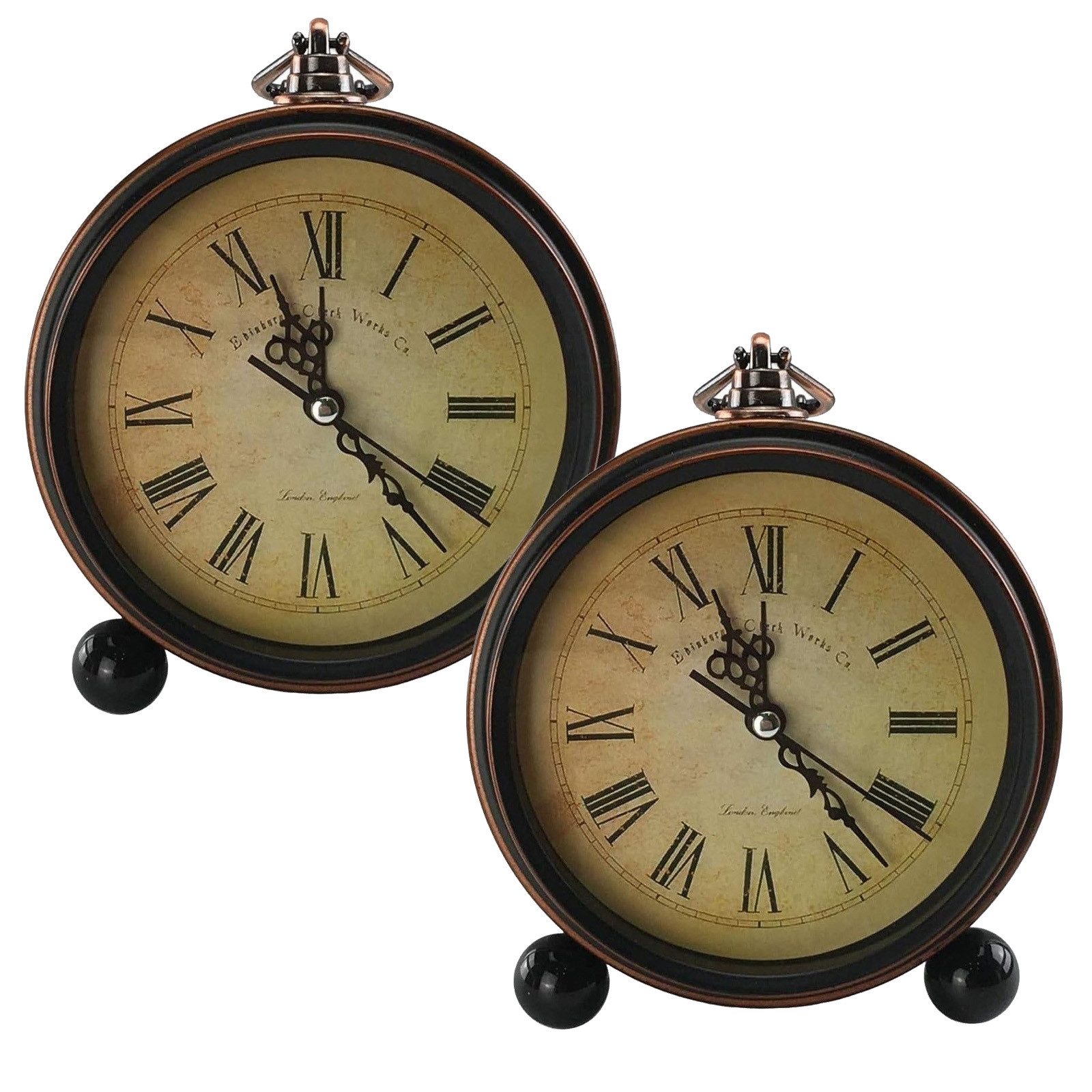 Wecker Tischuhr mit Antik Vintage, Wecker Ohne Ticken, Batteriebetriebener