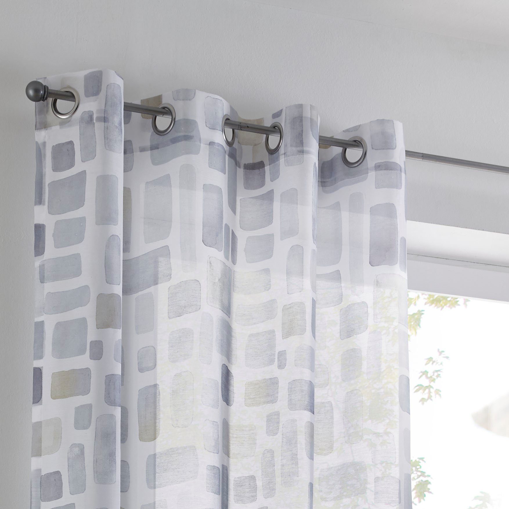 Kutti Vorhang Glen (1 St), Ösen, halbtransparent, Leinenstruktur, modernes günstig online kaufen