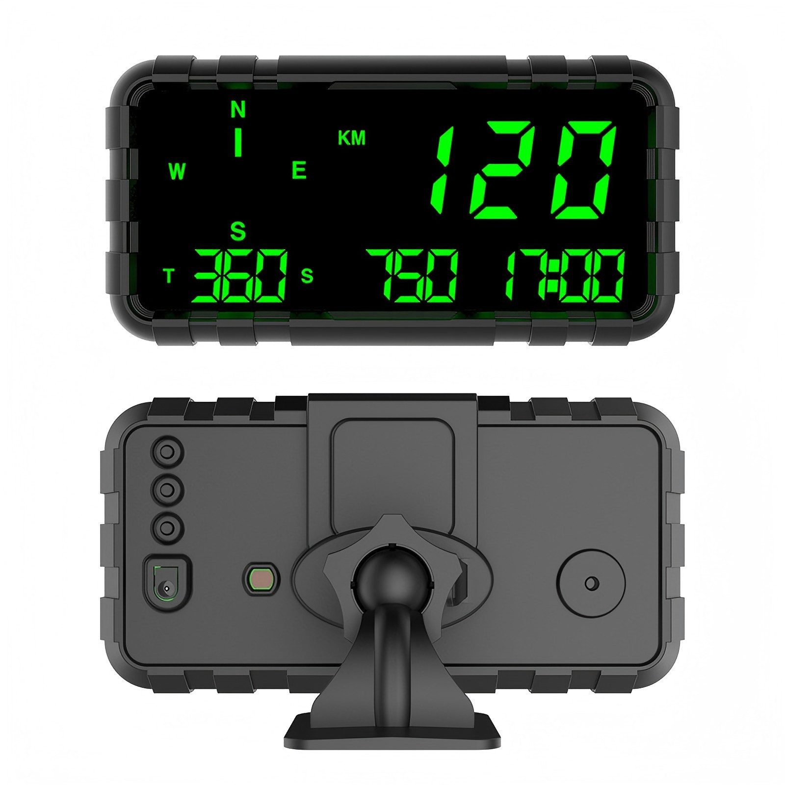 AIBISTAR Head Up Display HUD GPS Geschwindigkeitsmesser Kopfdisplay Kompass Alarm, GPS+Beidou Dualmodul Chip,Hitzebeständig,Müdigkeitswarnung