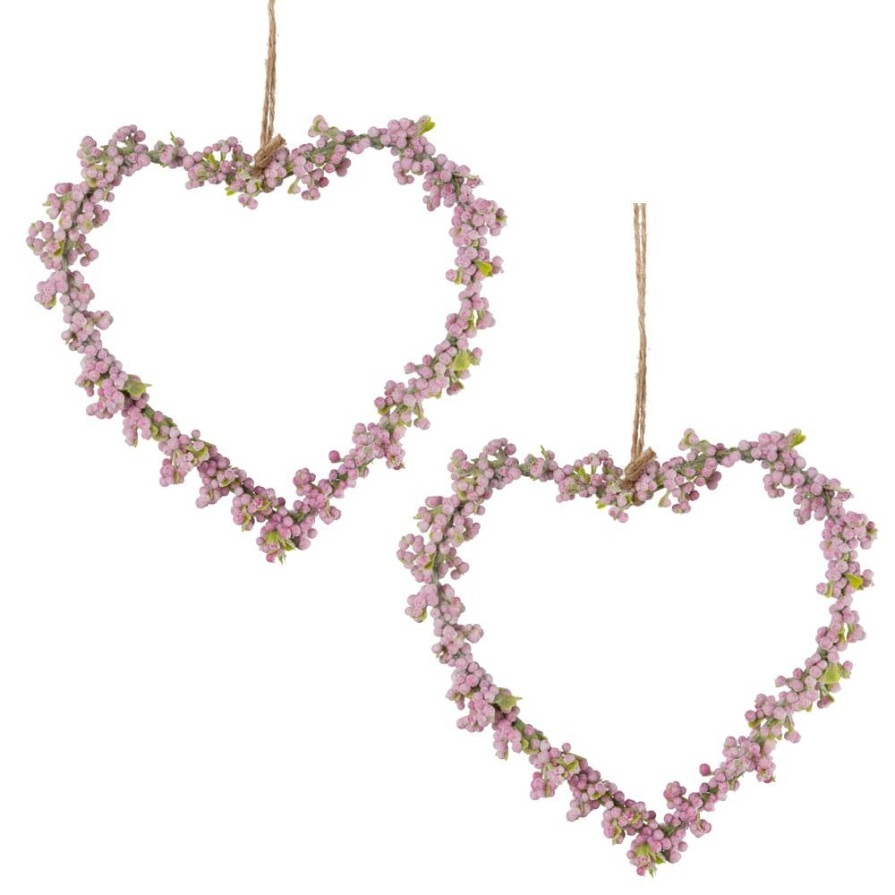 matches21 HOME & HOBBY Dekokranz Blumenherz Schleierkraut Herz Dekokranz 2e günstig online kaufen