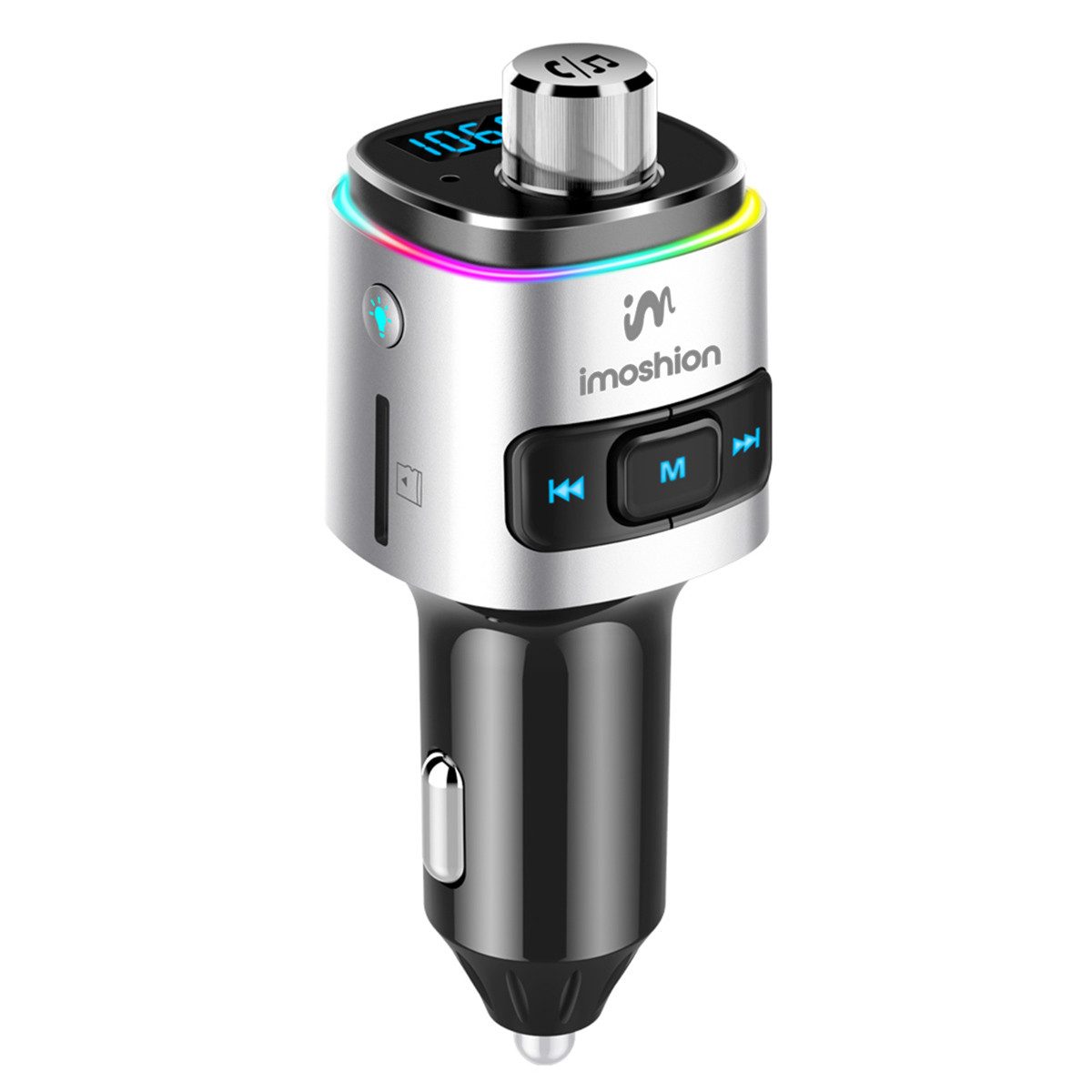 imoshion imoshion Bluetooth FM-Transmitter Auto - mit Power-Delivery-USB-C-Lade KFZ-Transmitter, Immer deine Lieblingsmusik oder deinen Lieblingspodcast hören. von imoshion