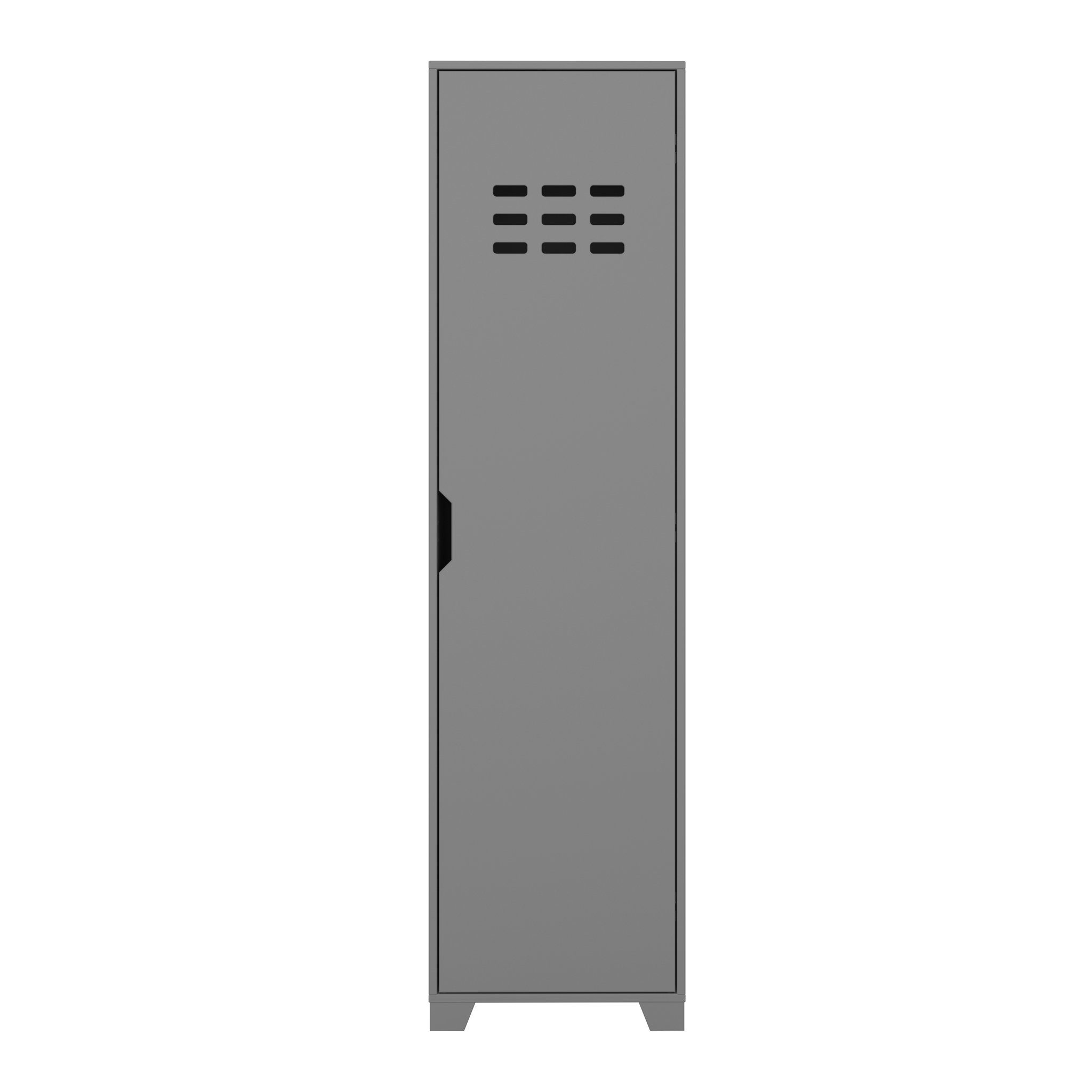 grau mit Kleiderschrank ebuy24 Tür, Kleiderschrank Loke 1 lackiert.