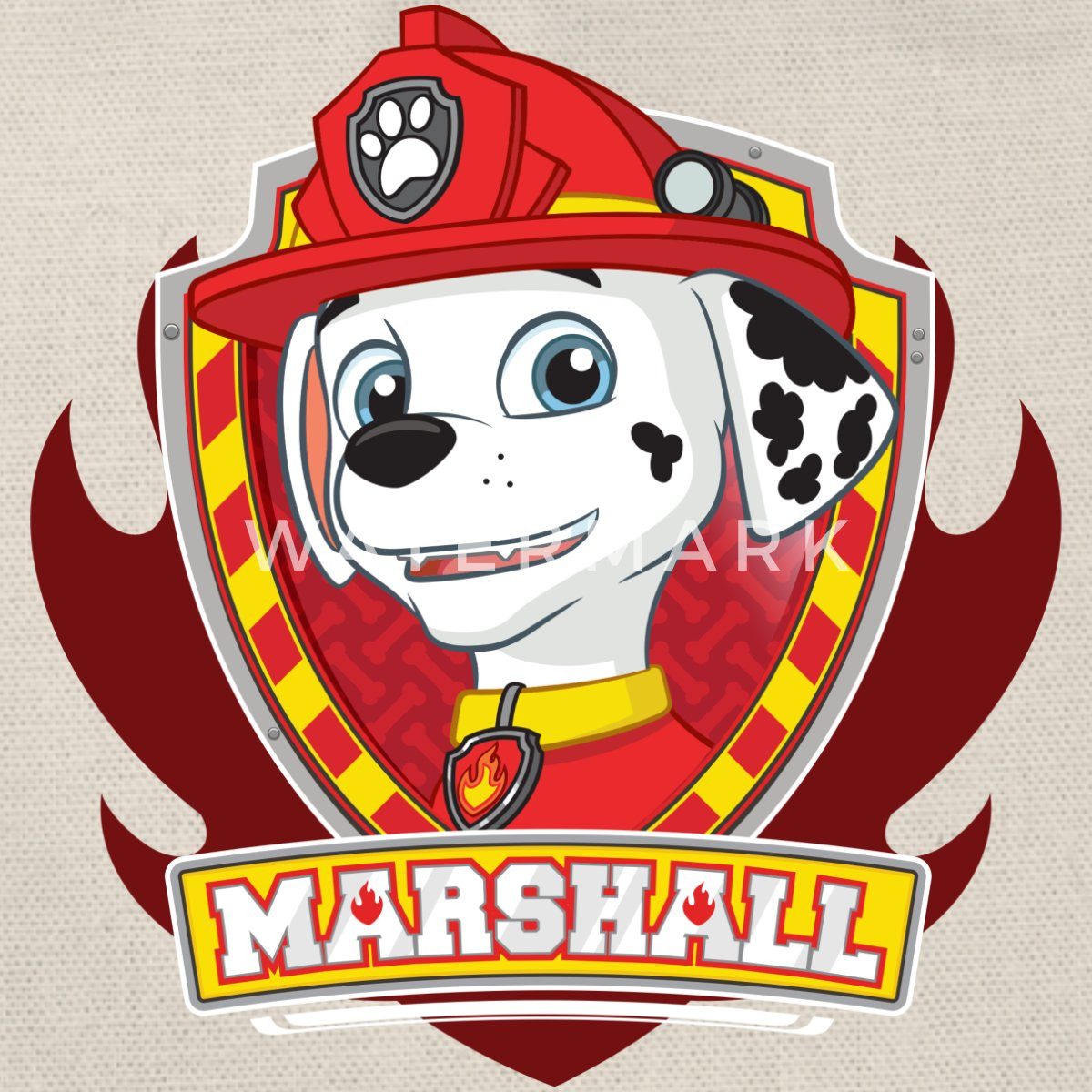 Spreadshirt Turnbeutel Paw Patrol Marshall Feuerwehrhund Feuerwehr Turnbeutel (1-tlg)