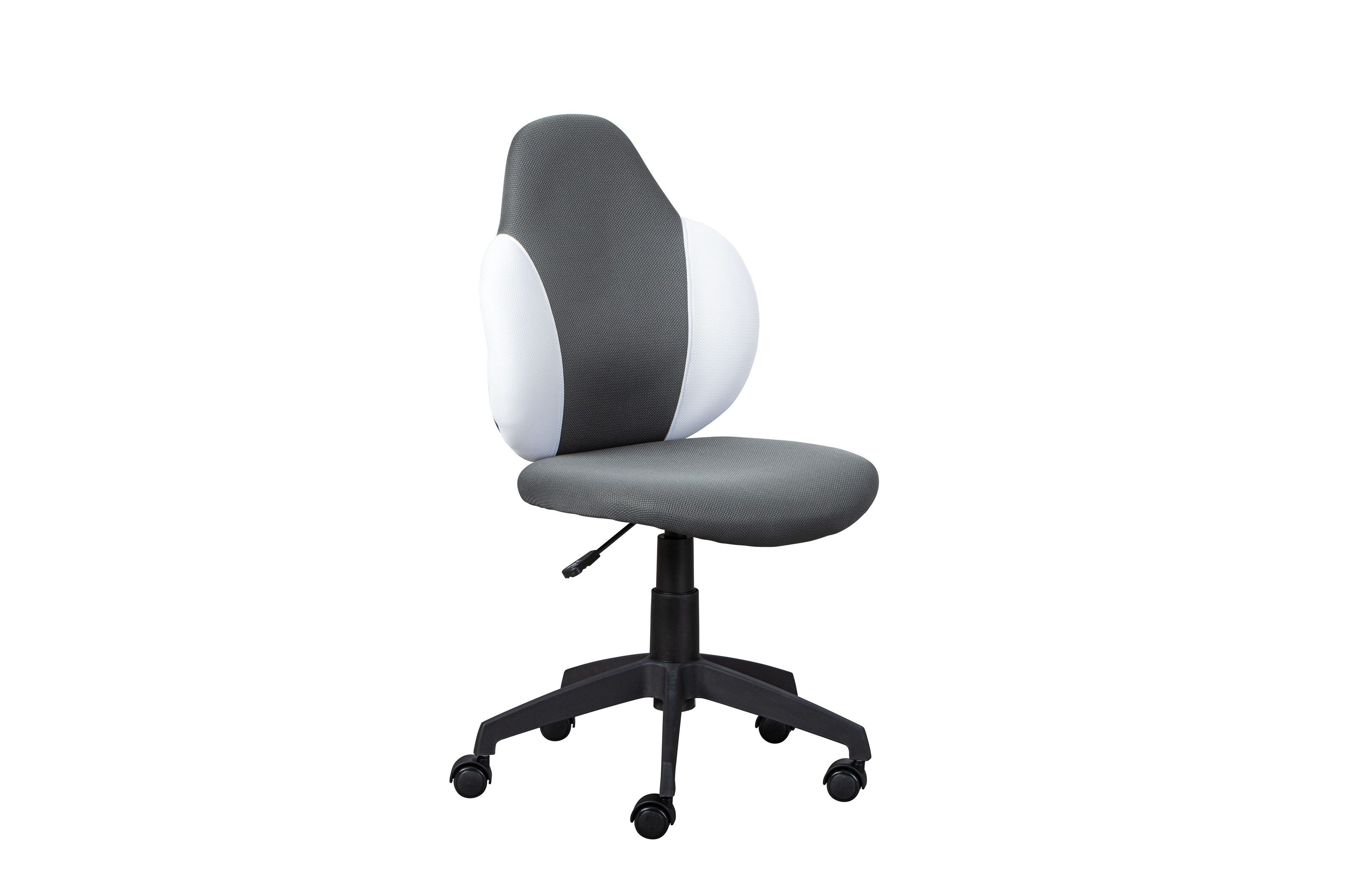 freiraum Schreibtischstuhl JESSI, in Grau/Weiß, Mesh - 52x103,5x56cm (BxHxT)