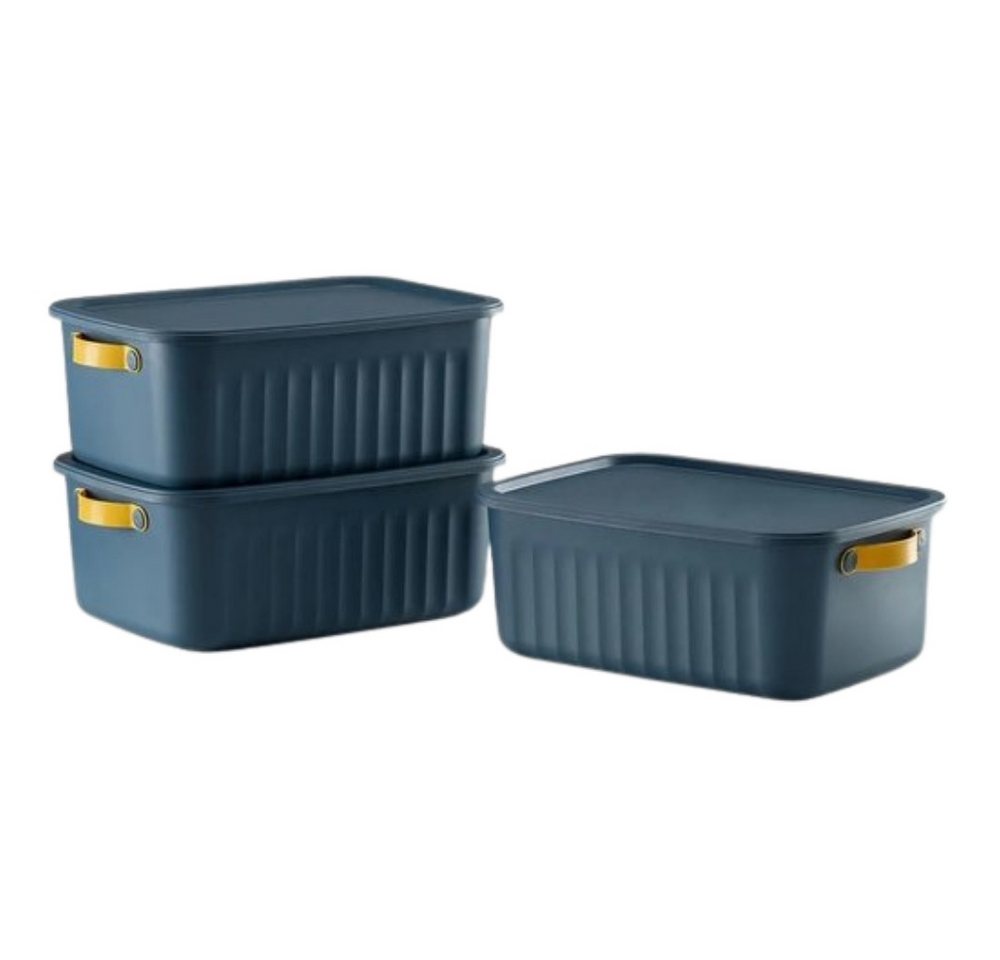 Luxury Bites Aufbewahrungsbox mit Deckel, 20L-15L -10L BPA-freie Kunststoff, nestbar und stapelbar (6 Farben, 9 Farbkombiationen, 3er Set)