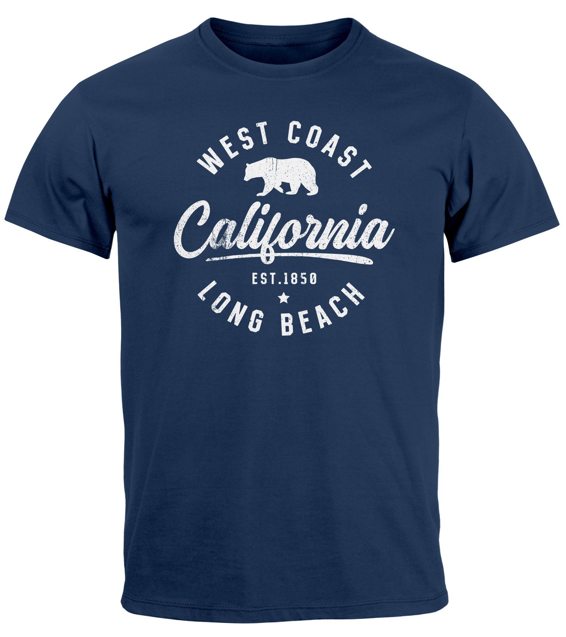 Neverless Print-Shirt Herren T-Shirt Print California günstig online kaufen