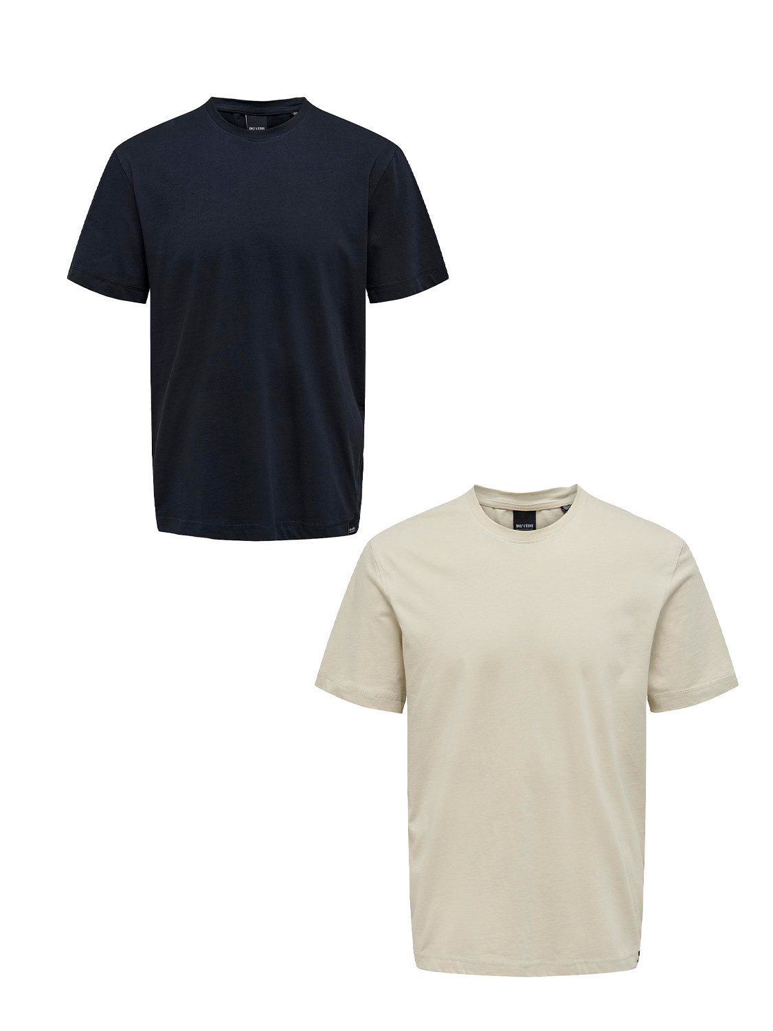 ONLY & SONS T-Shirt 2er-Set Rundhals günstig online kaufen