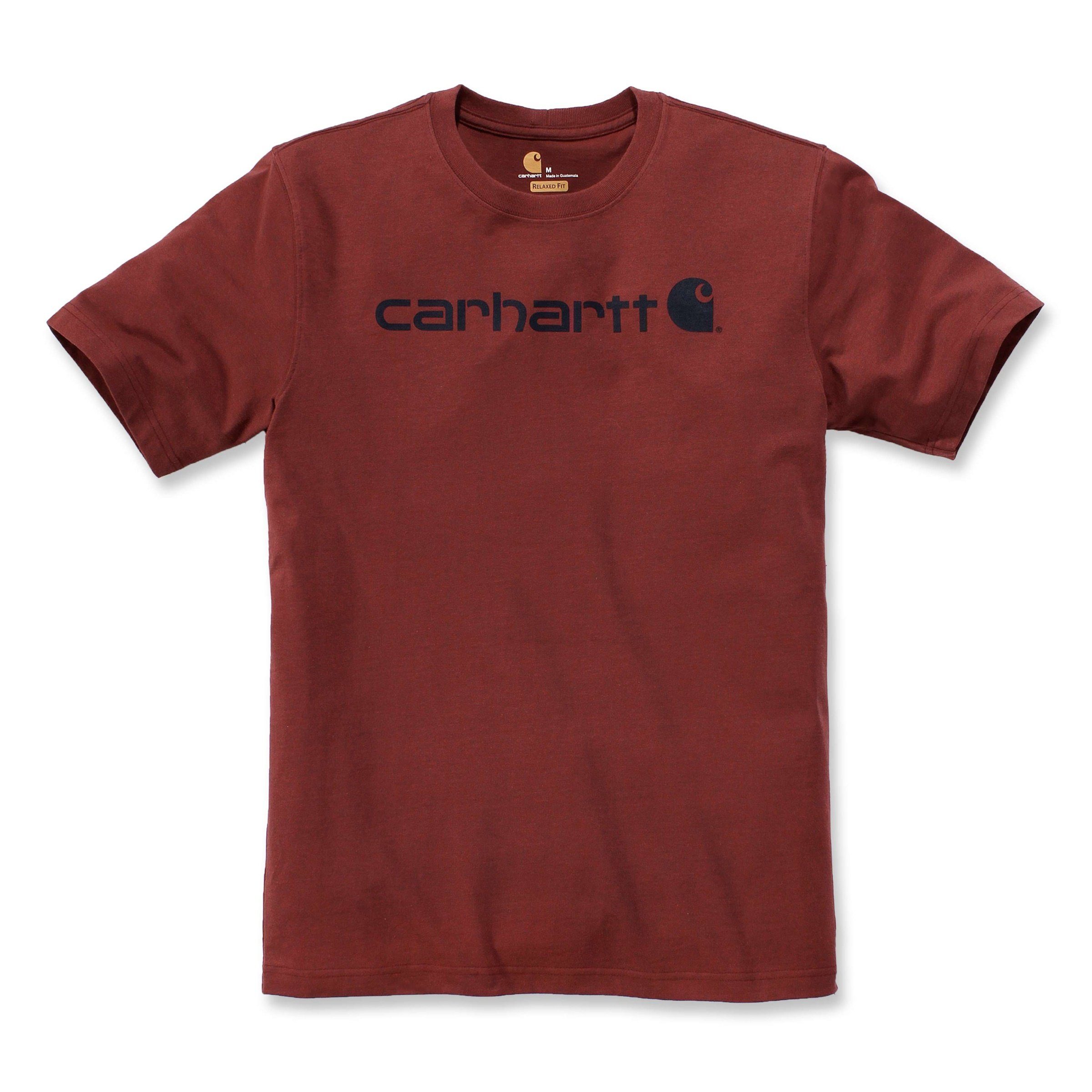 Carhartt T-Shirt Adult T-Shirt Short-Sleeve Fit Heavyweight grey Logo Graphic Carhartt heather Herren Relaxed