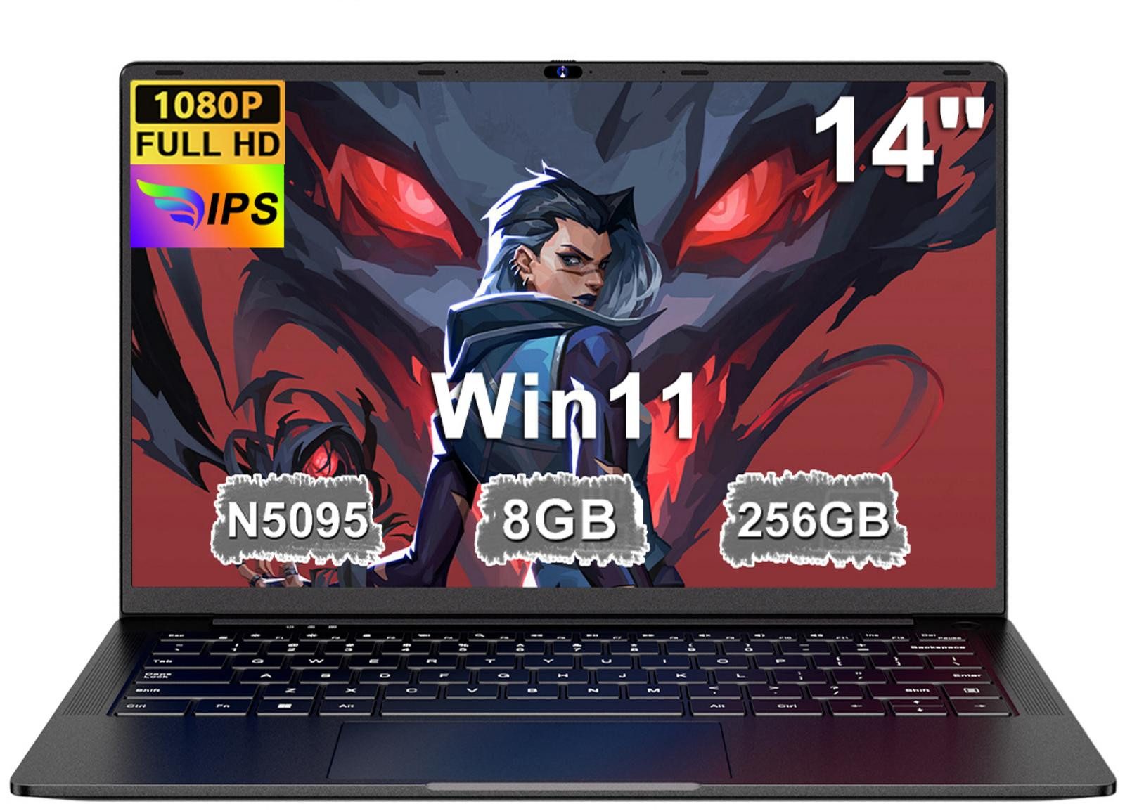 14-Zoll-Laptop-Computer, 8 GB DDR4, Quad-Core N5095 CPU Notebook Notebook