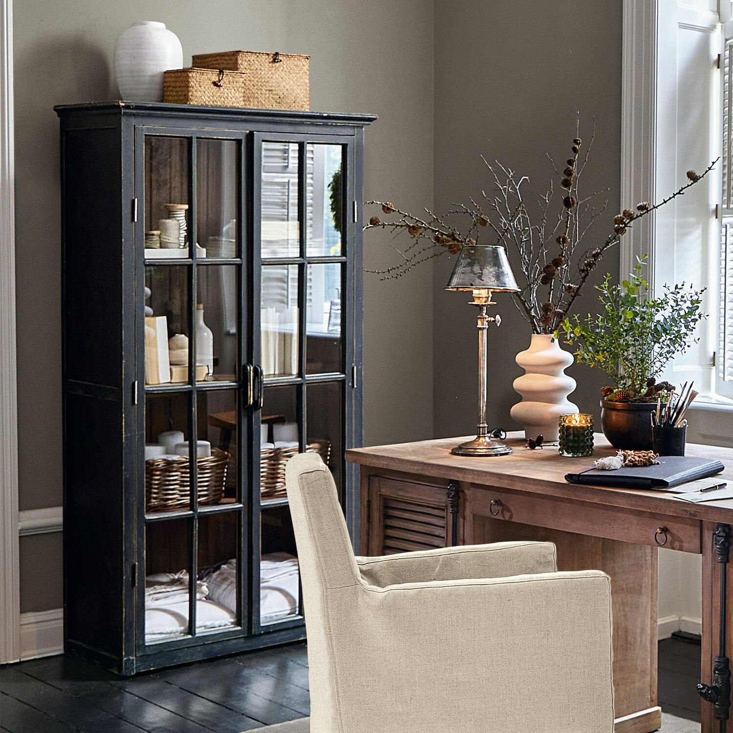 Mirabeau Hochschrank Schrank Keanu antikschwarz