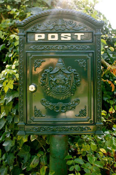Antikas Briefkasten Briefkasten Postkasten, Nostalgie Wandbriefkasten, englisch-antik Alu