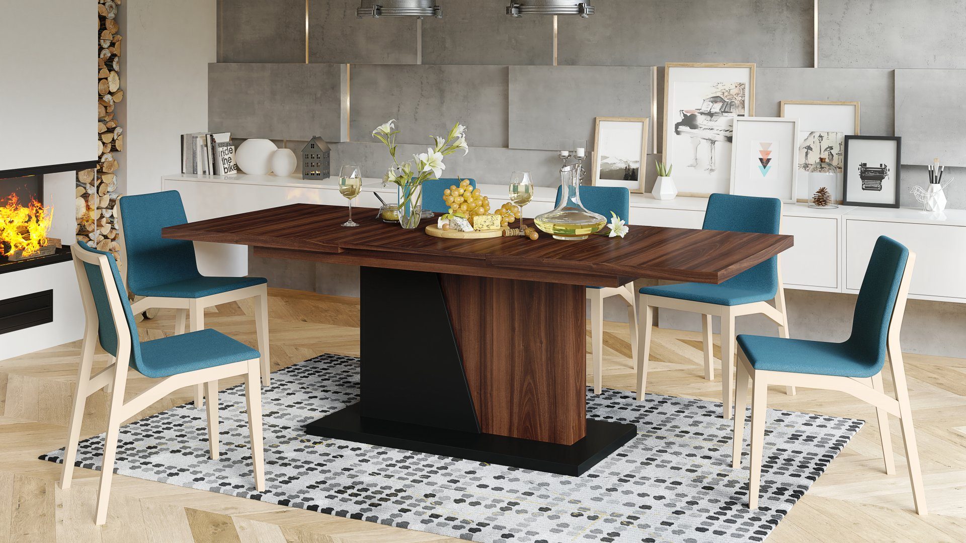 Mazzoni Esstisch Design Noble Noir Tisch günstig online kaufen