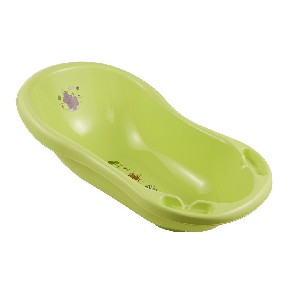 keeeper Babybadewanne Badewanne Hippo Wanne 84 Babywanne cm grün Stöpsel Baby