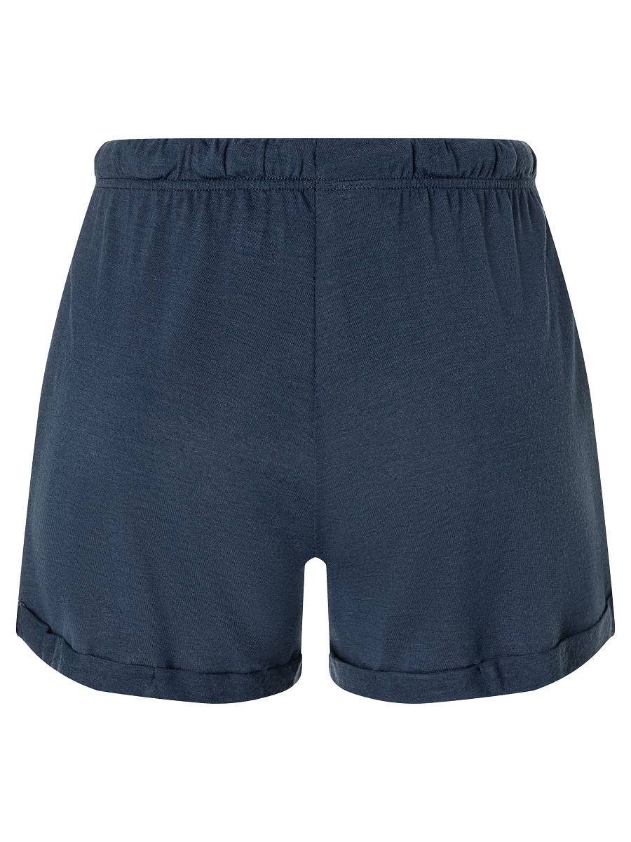 Navy SHORTS SUPER.NATURAL WIDE Merino-Materialmix Merino Blazer Shorts Shorts pflegeleichter W