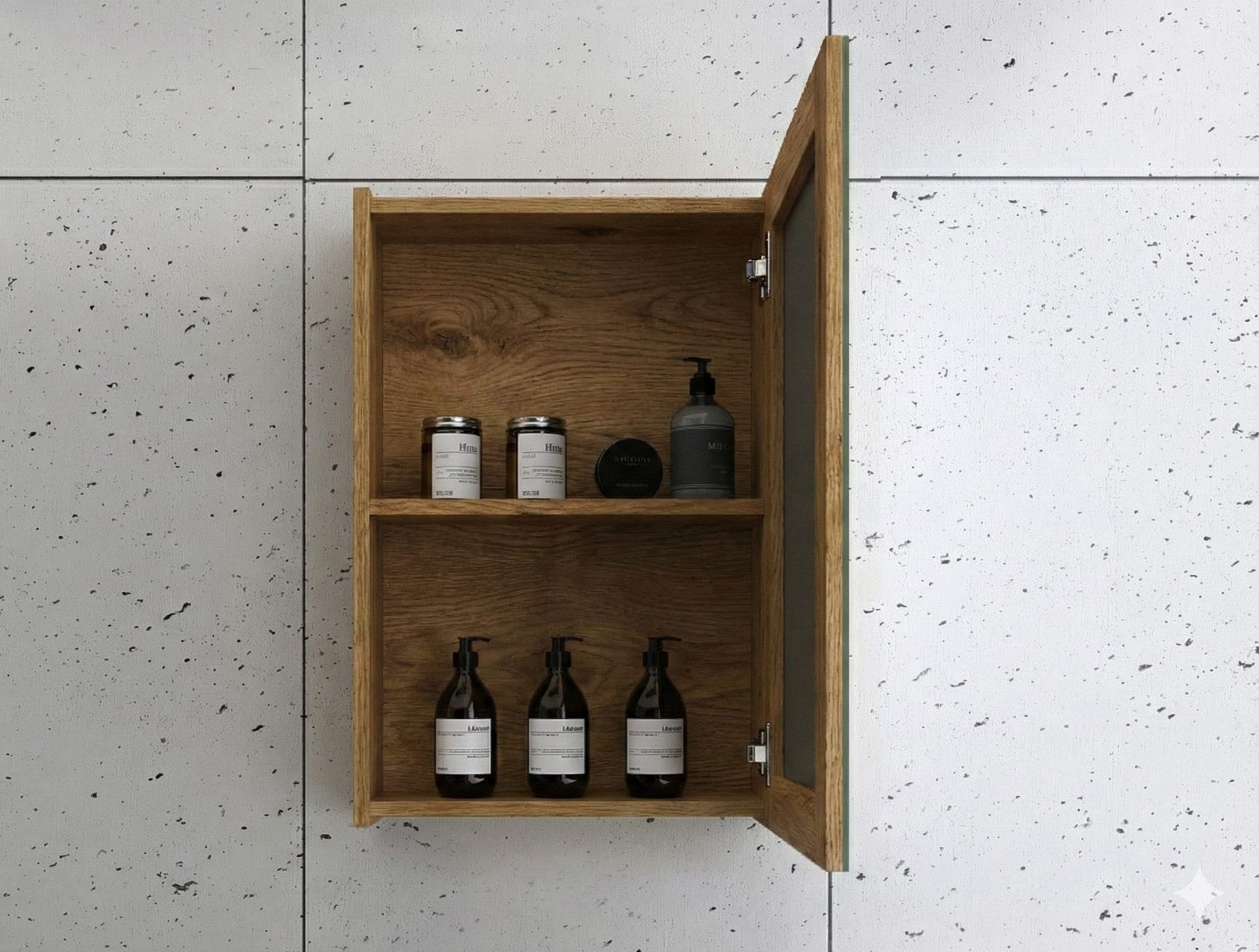 Faizee Home Badmöbel-Set Bademöbel 40 cm Badschrank Waschtisch Unterschrank Spiegelschrank